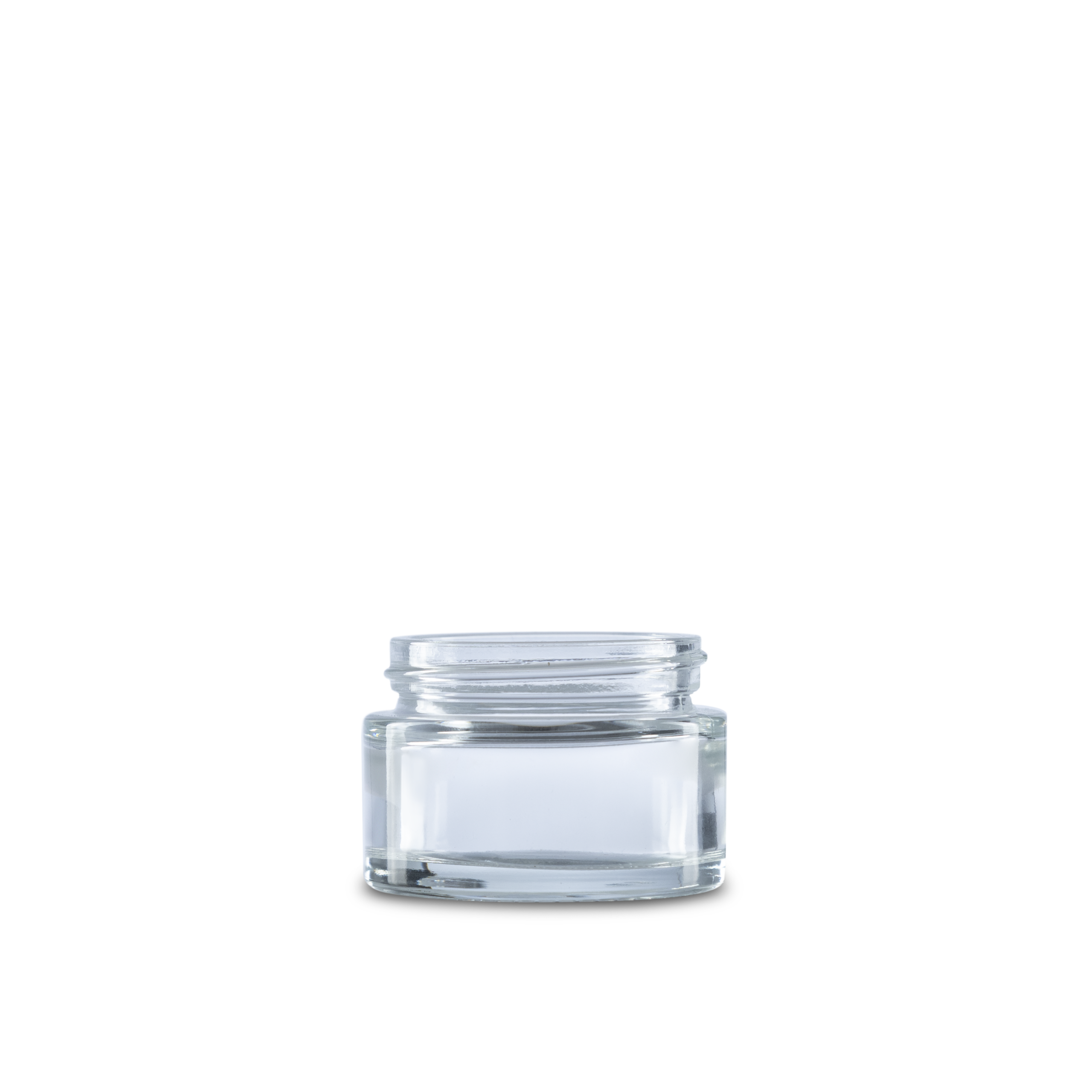 1 oz Clear Glass Cylinder Low-Profile Jar 48-400 Neck Finish - 24 Pack