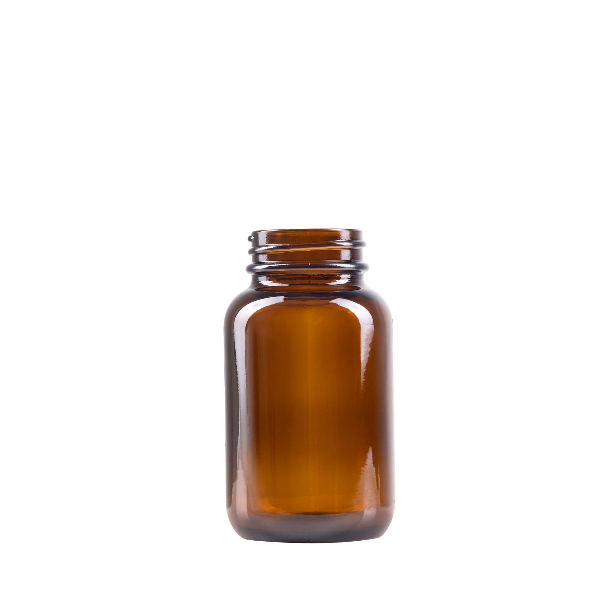 120 ml Amber Glass Packer Bottle 38-400 Neck Finish