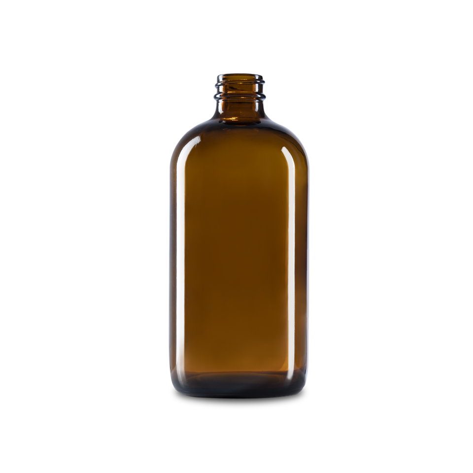 Amber Glass Wide Mouth Bottle, 16oz.