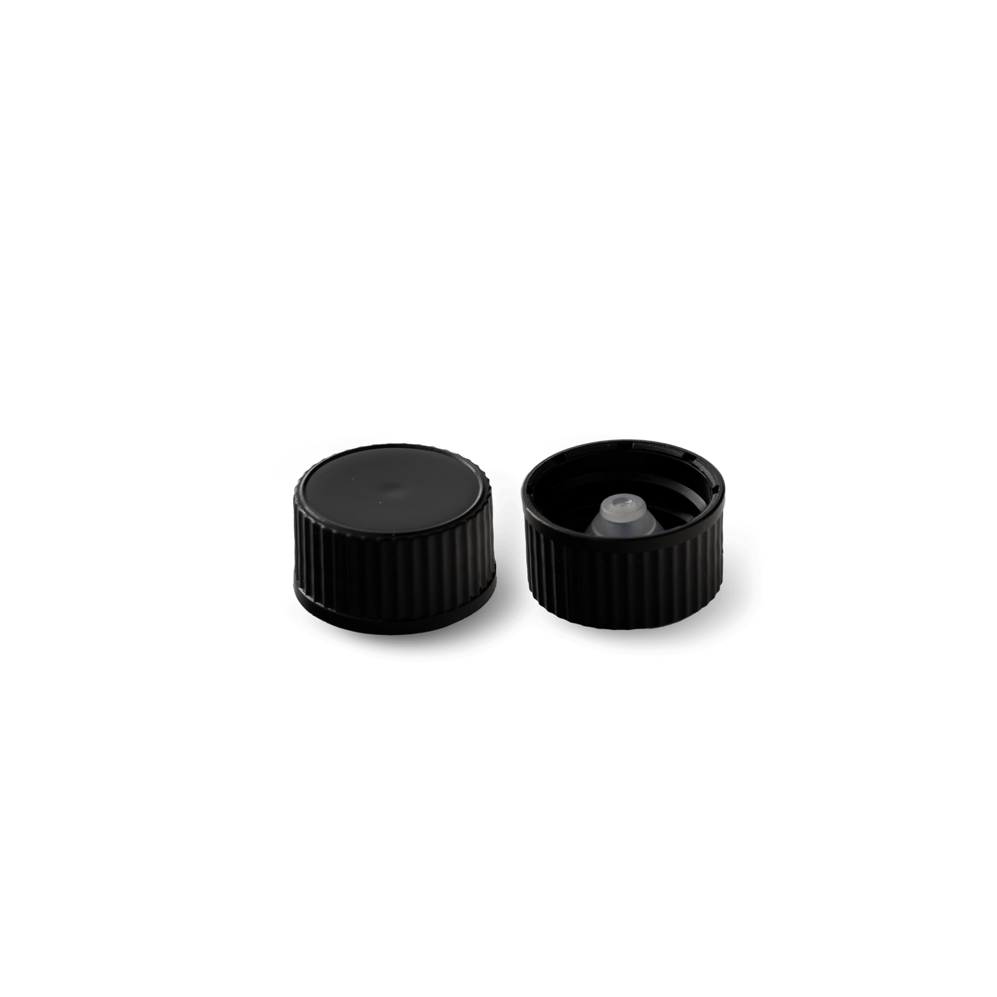 18-400 Black PP Cap with Polycone Liner (Fits 0.5 oz)