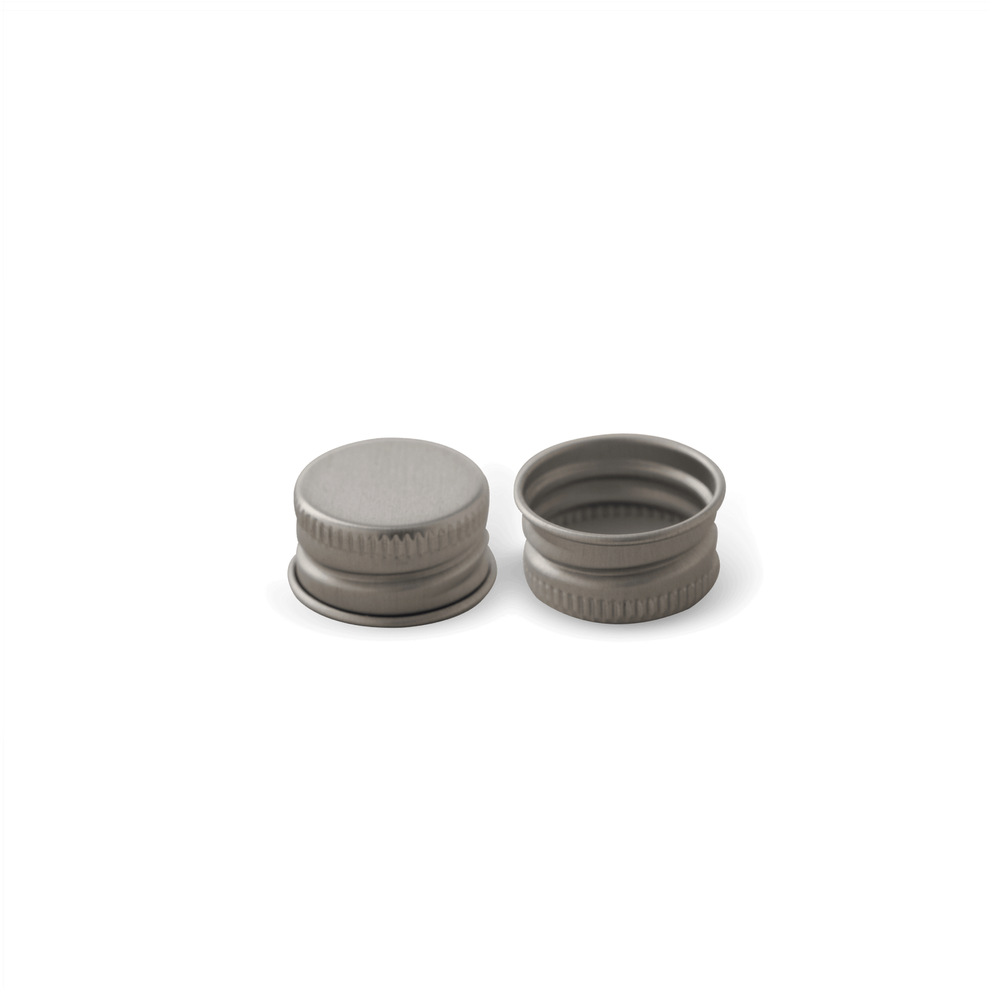 18-400 Silver Aluminum Cap with PE Liner (Fits 0.5 oz)