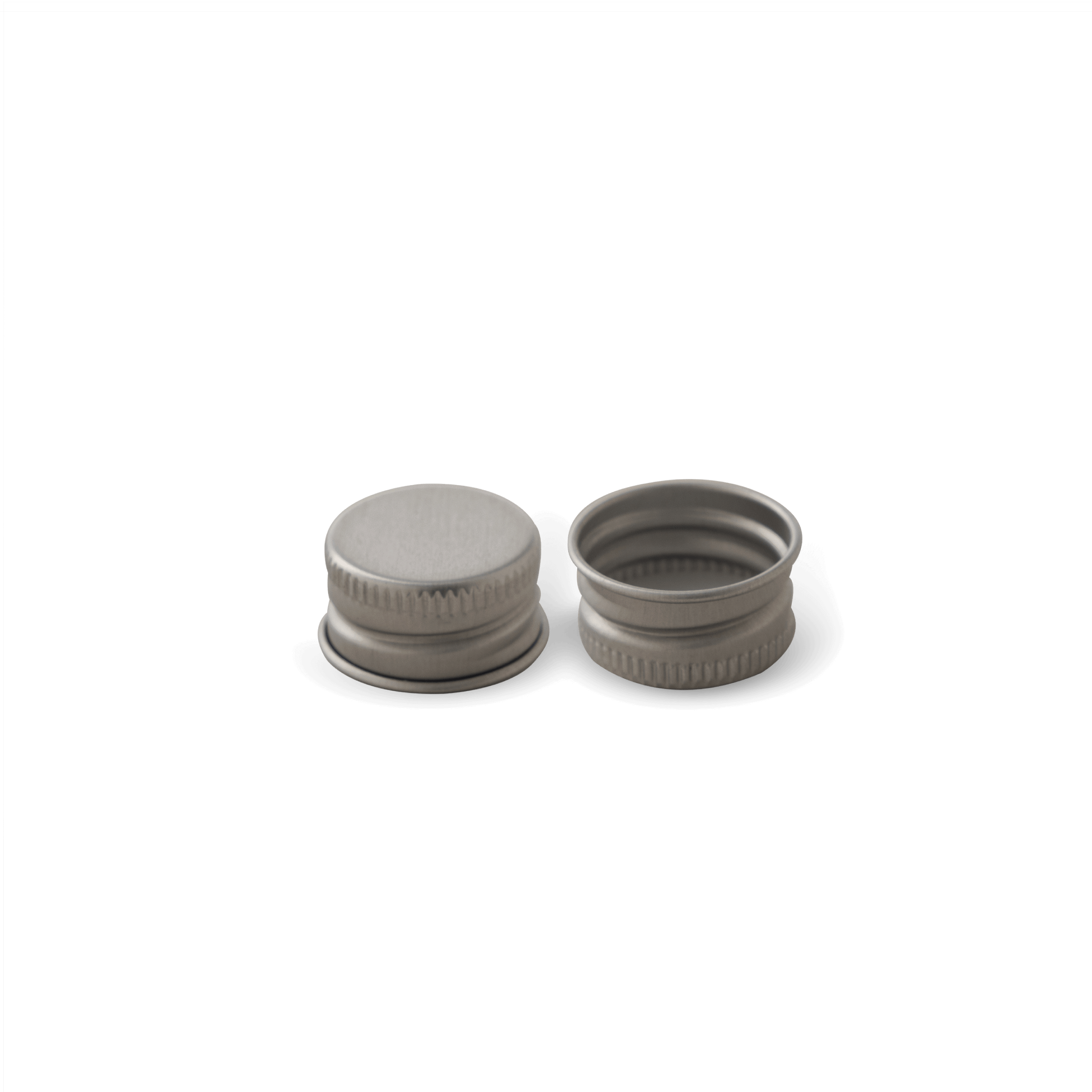 18-400 Silver Aluminum Cap with PE Liner - 24 Pack