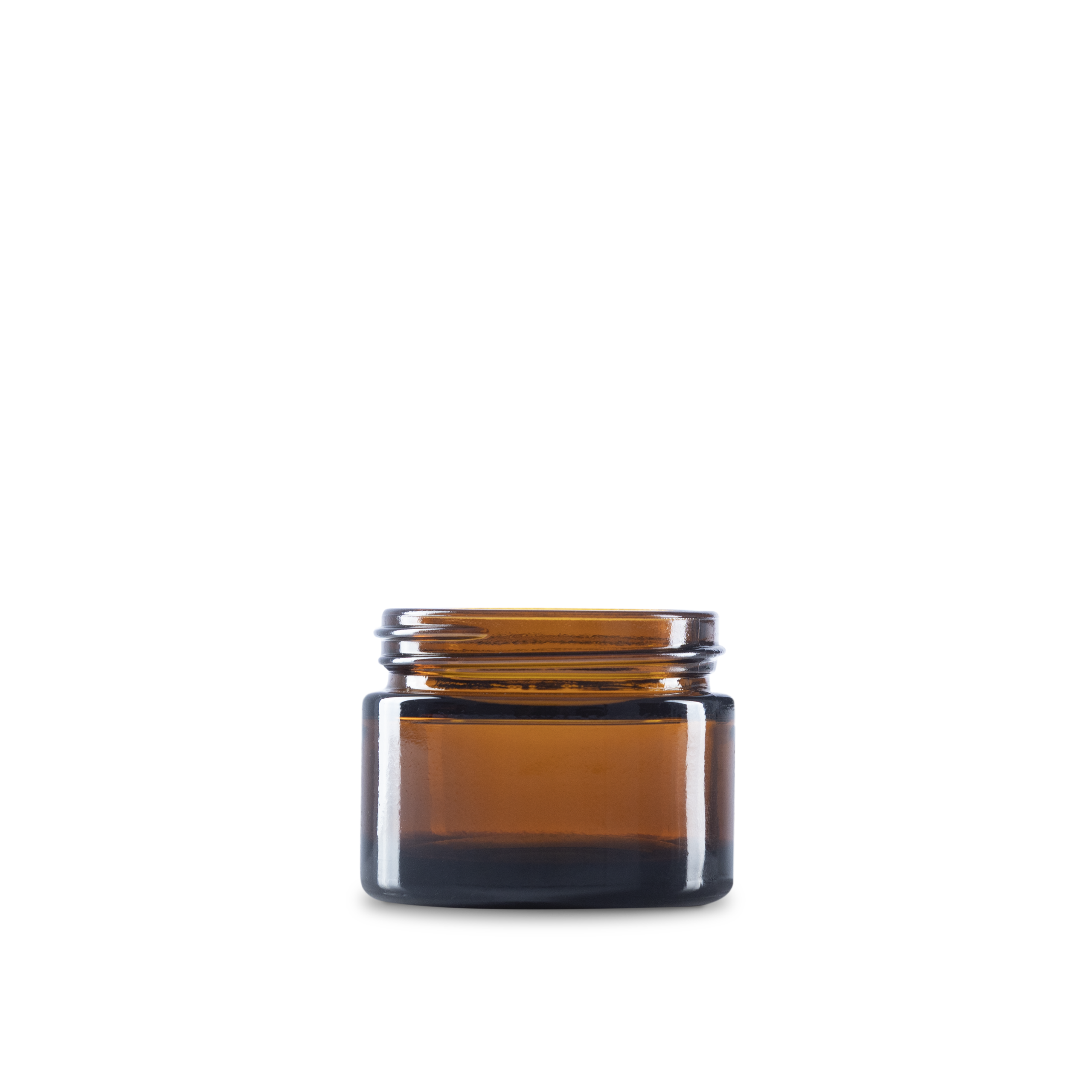 1.7 oz Amber Glass Cylinder Low-Profile Jar 53-400 Neck Finish - Sample