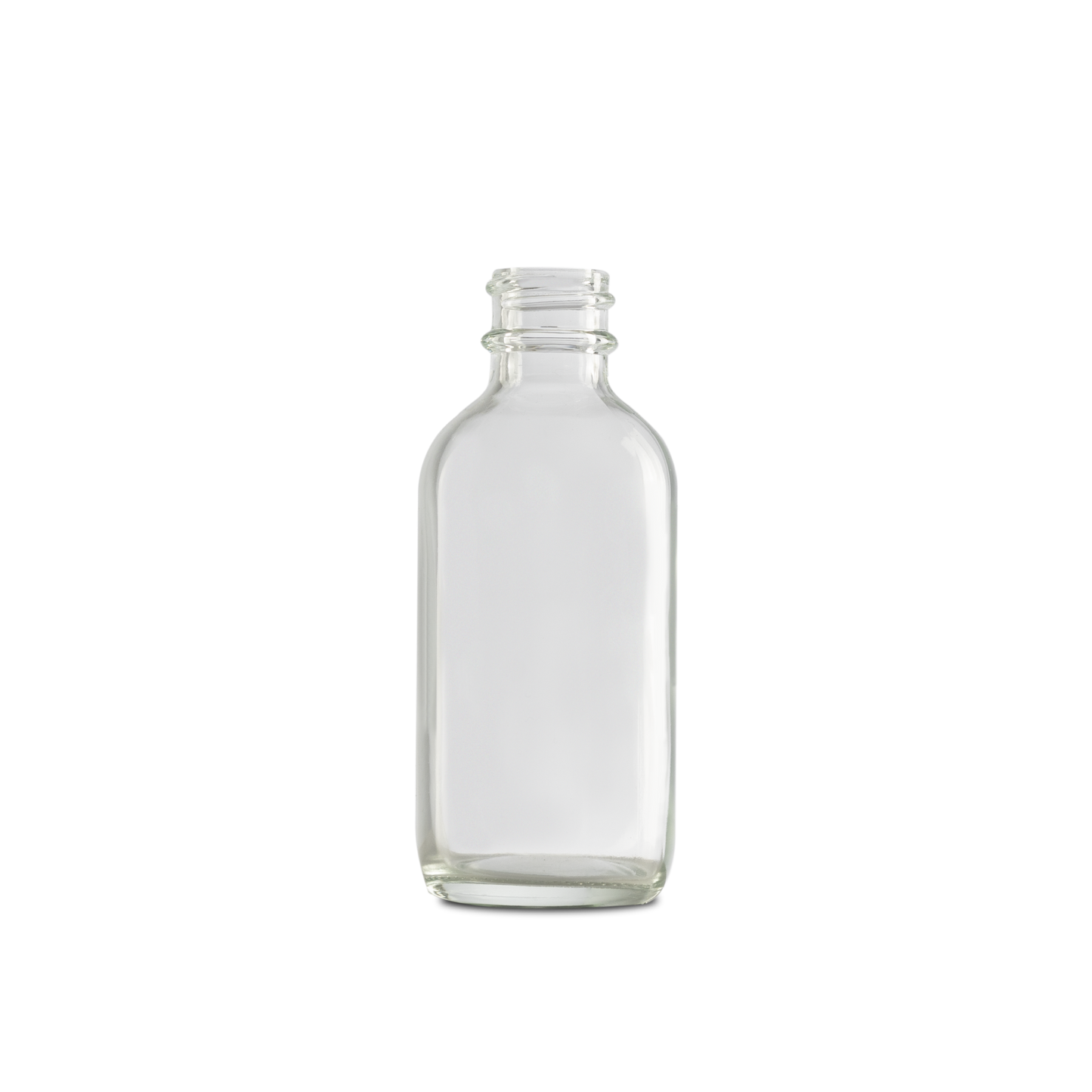 2 oz Clear Glass Boston Round Bottle 20-400 Neck Finish - Sample