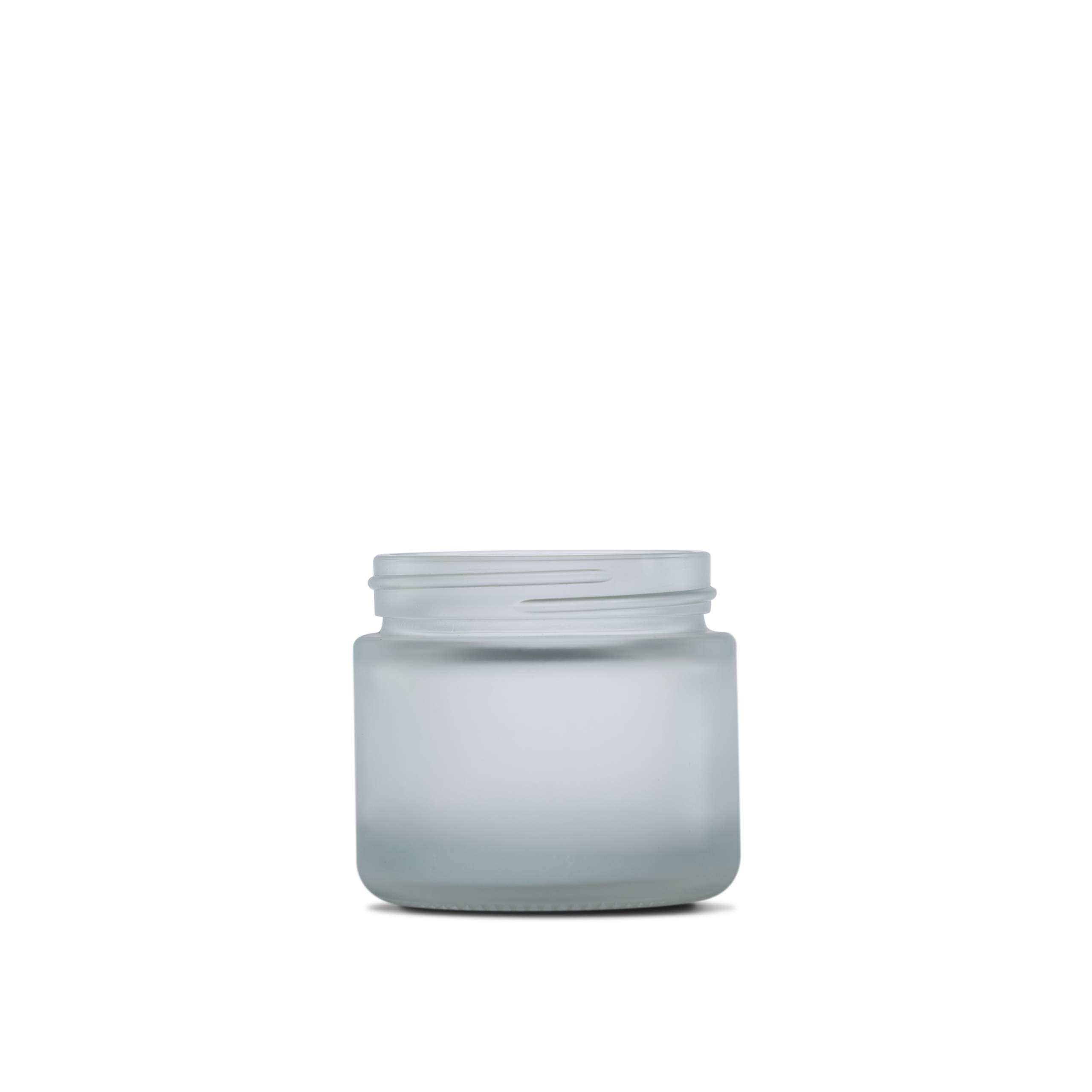 2 oz Clear Frosted Glass Straight-Sided Round Jar 53-400 Neck Finish - Sample