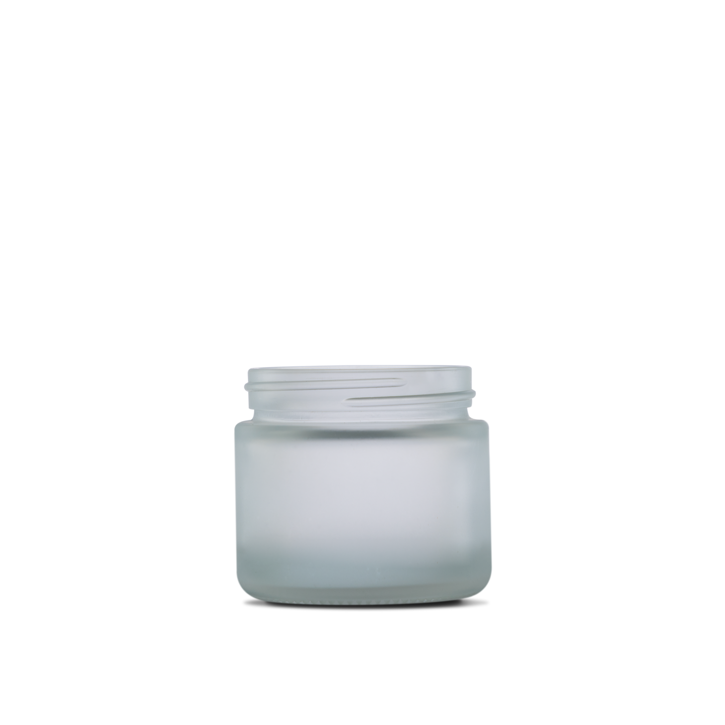 2 oz Clear Frosted Glass Straight-Sided Round Jar 53-400 Neck Finish