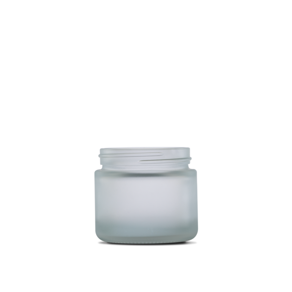 2 Oz Clear Frosted Glass Jar 53 400 The Bottle Depot 0536