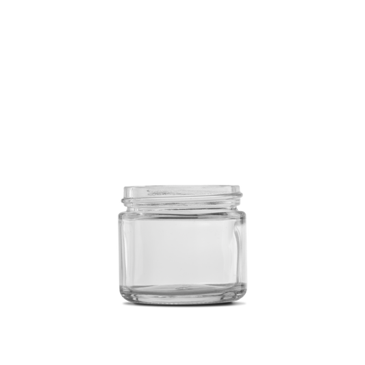 2 oz Clear Glass Straight-Sided Round Jar 53-400 Neck Finish