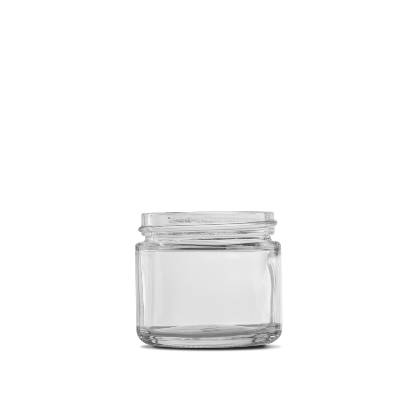 2 oz Clear Glass Straight-Sided Round Jar 53-400 Neck Finish - 24 Pack