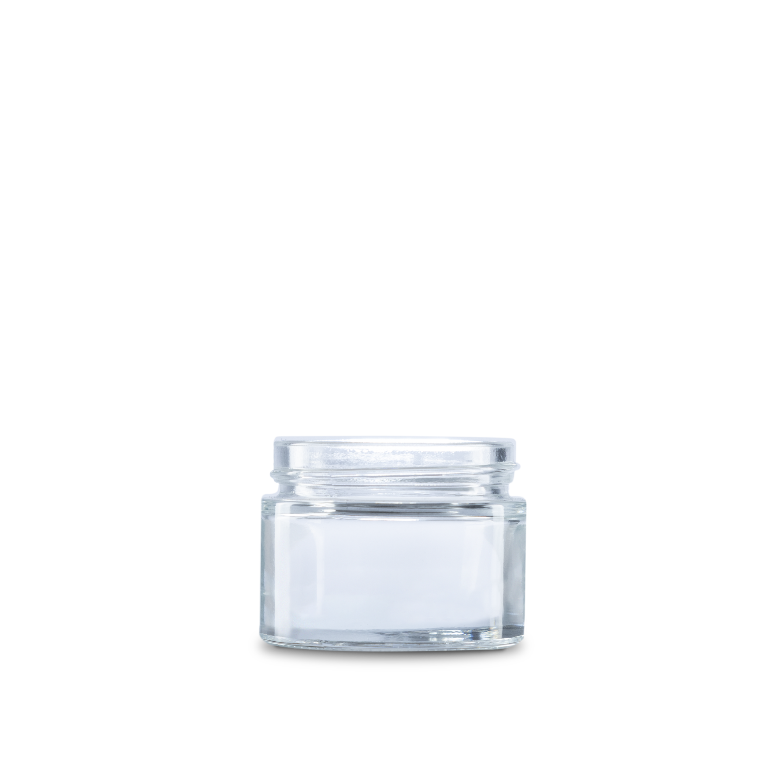 1.7 oz Clear Glass Cylinder Low-Profile Jar 53-400 Neck Finish - Sample