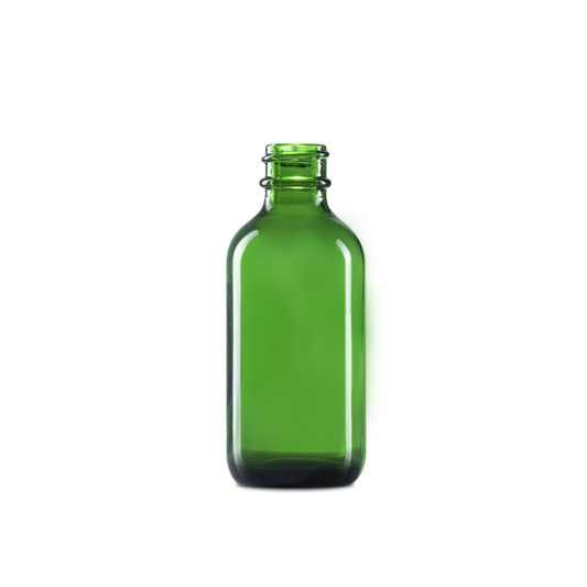 2 oz Green Glass Boston Round Bottle 20-400 Neck Finish - Sample