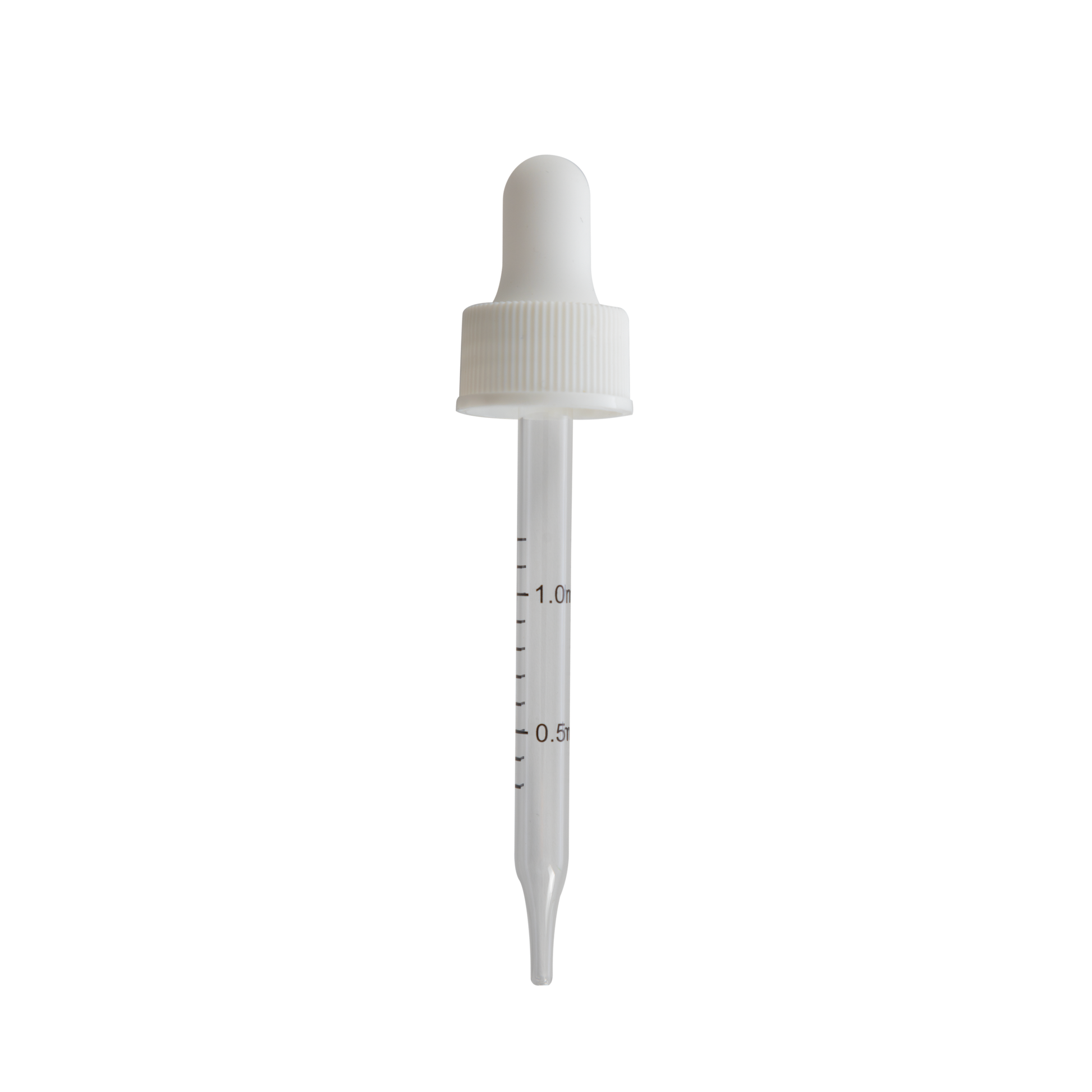 20-400 White Dropper With Rubber Bulb And Glass Pipette - 24 Pack