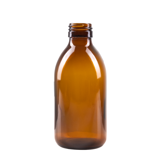 200 ml Amber Glass Syrup Bottle DIN 28 Neck Finish