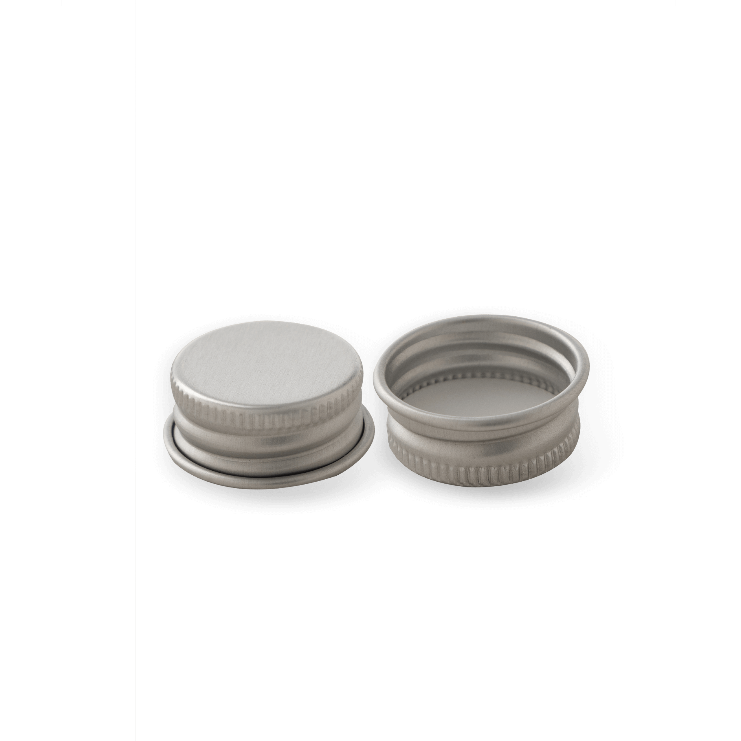 22-400 Silver Aluminum Cap with PE Liner - 12 Pack