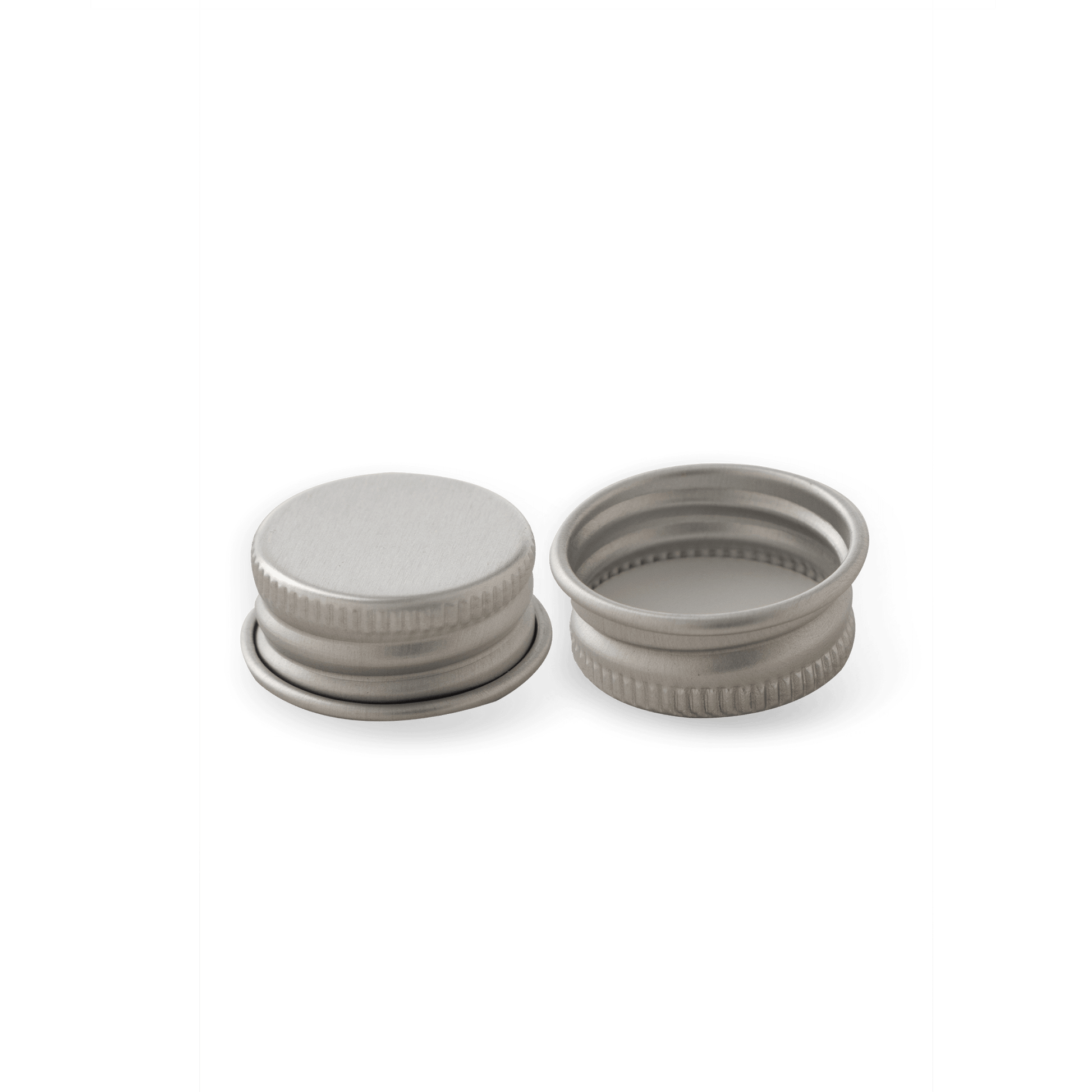 22-400 Silver Aluminum Cap with PE Liner - 12 Pack
