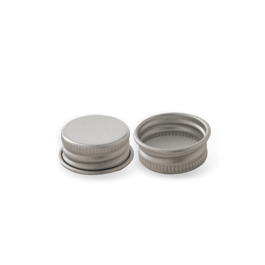 22-400 Silver Aluminum Cap with PE Liner - 12 Pack
