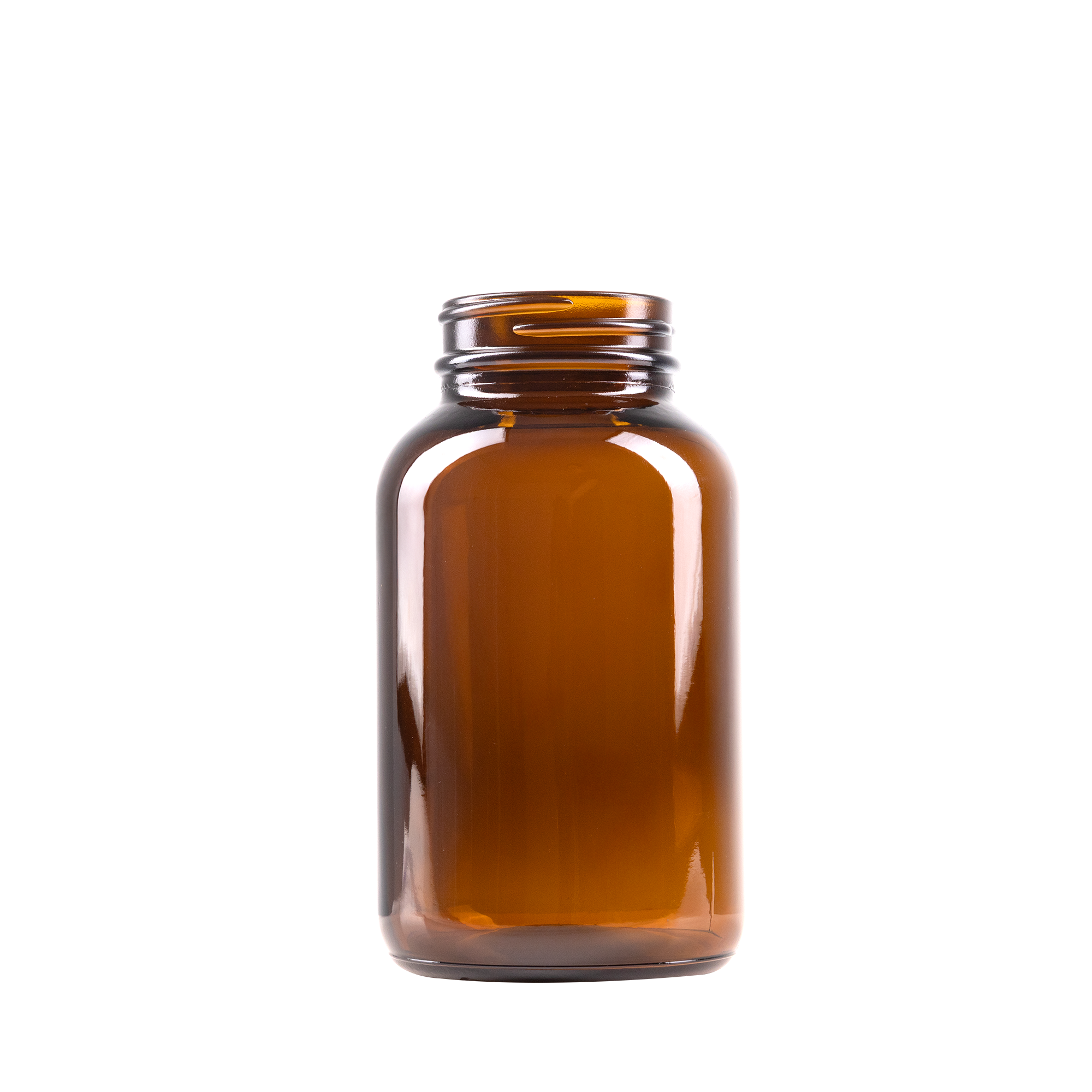 250 ml Amber Glass Packer Bottle 45-400 Neck Finish