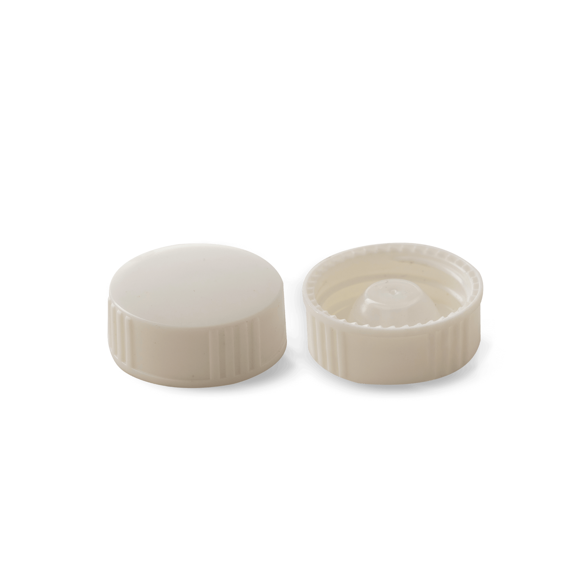 28-400 White PP Cap with Polycone Liner - 6 Pack