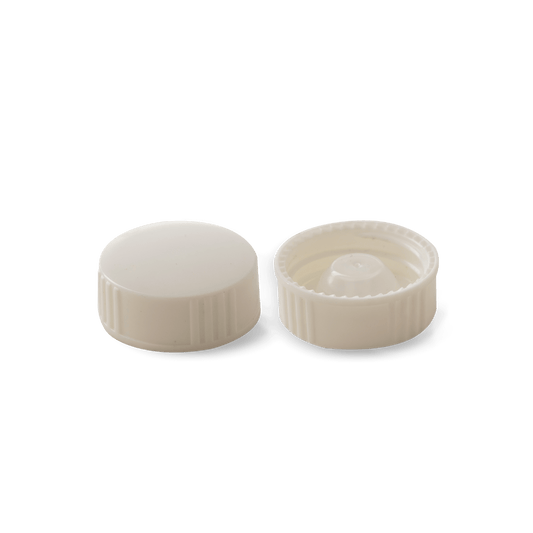 28-400 White PP Cap with Polycone Liner - 6 Pack