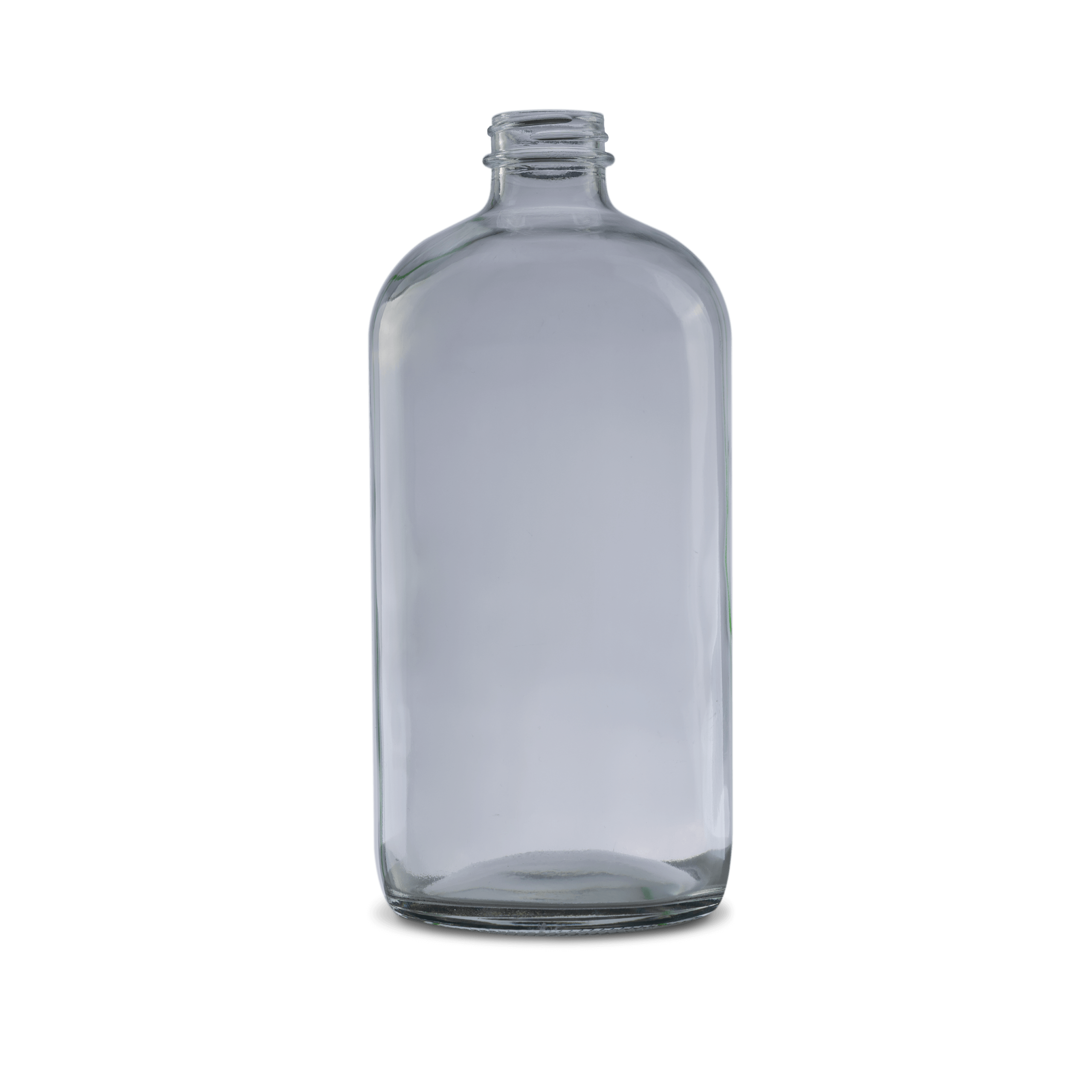 32 oz clear boston round glass bottle