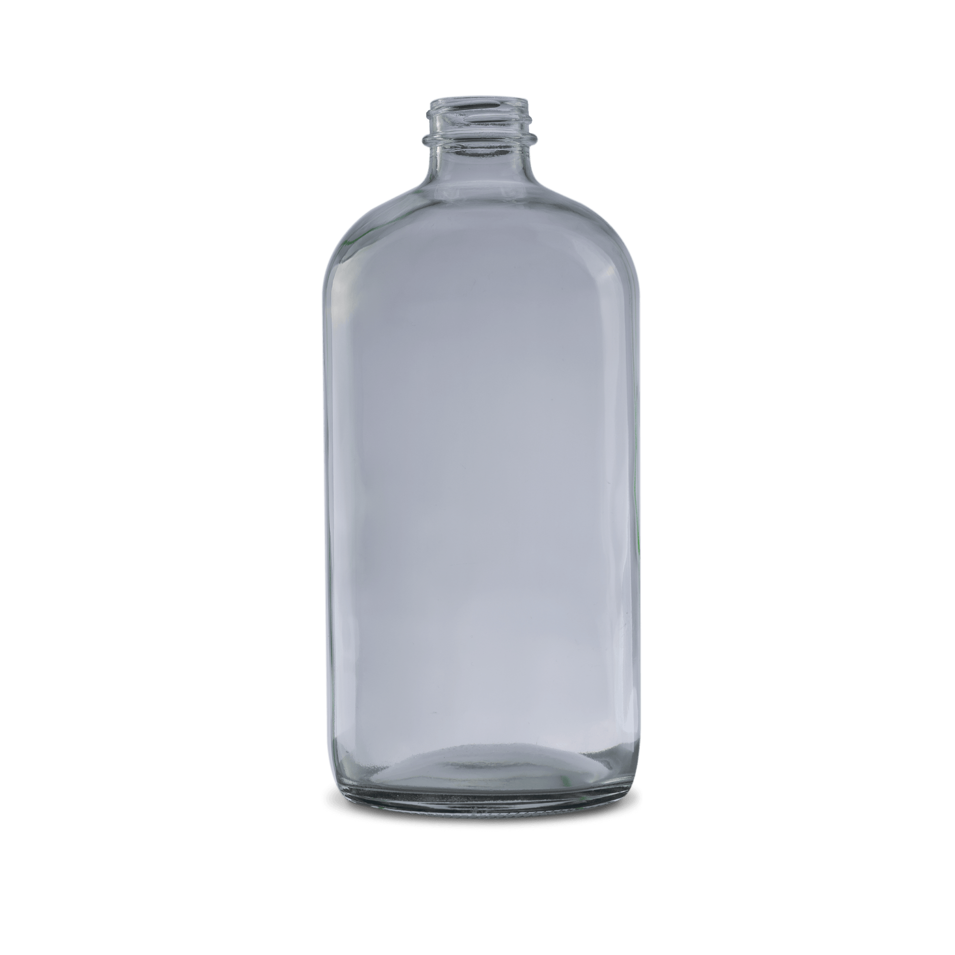 32 oz clear boston round glass bottle