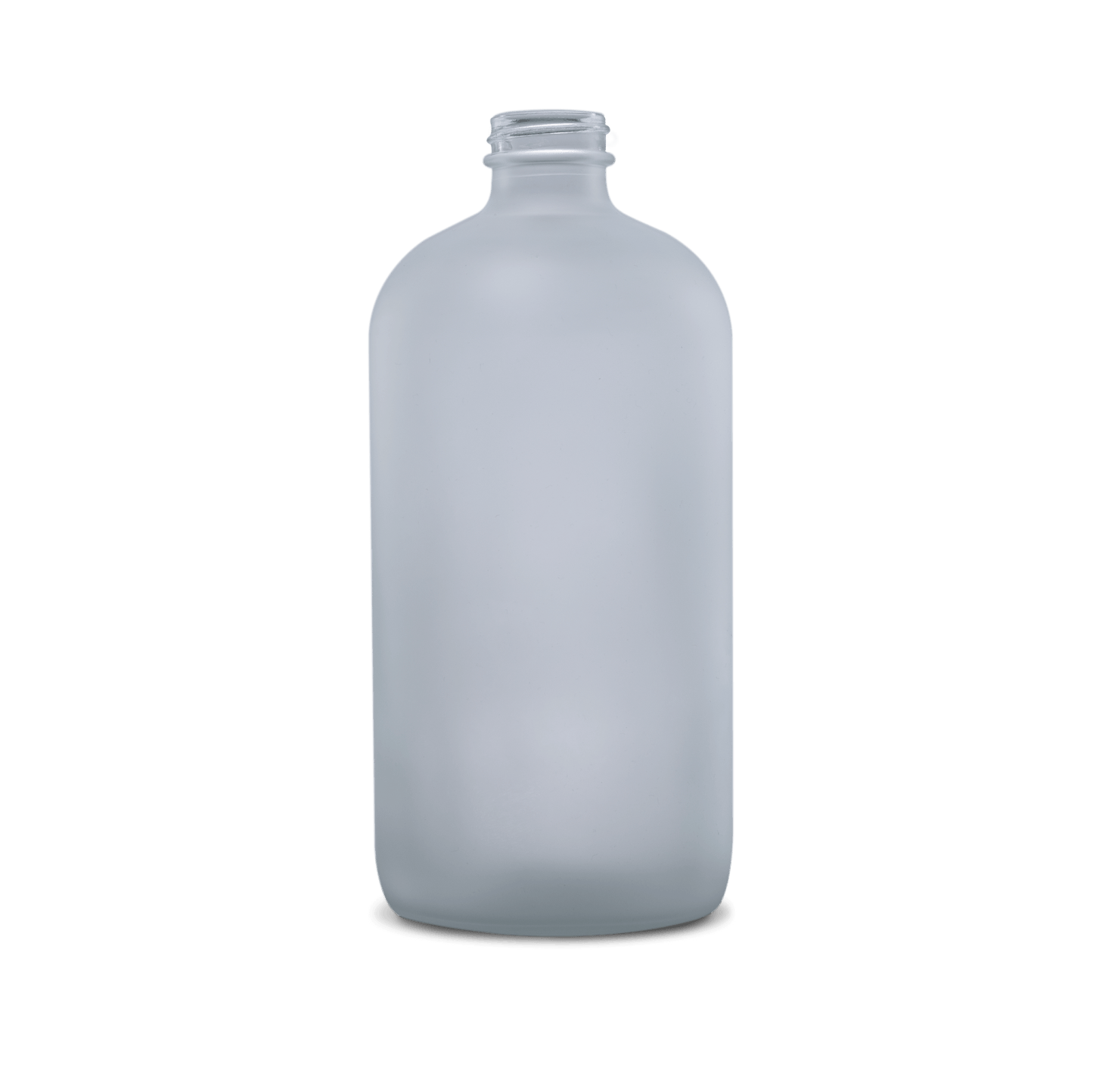 32 oz clear frosted boston round glass bottle