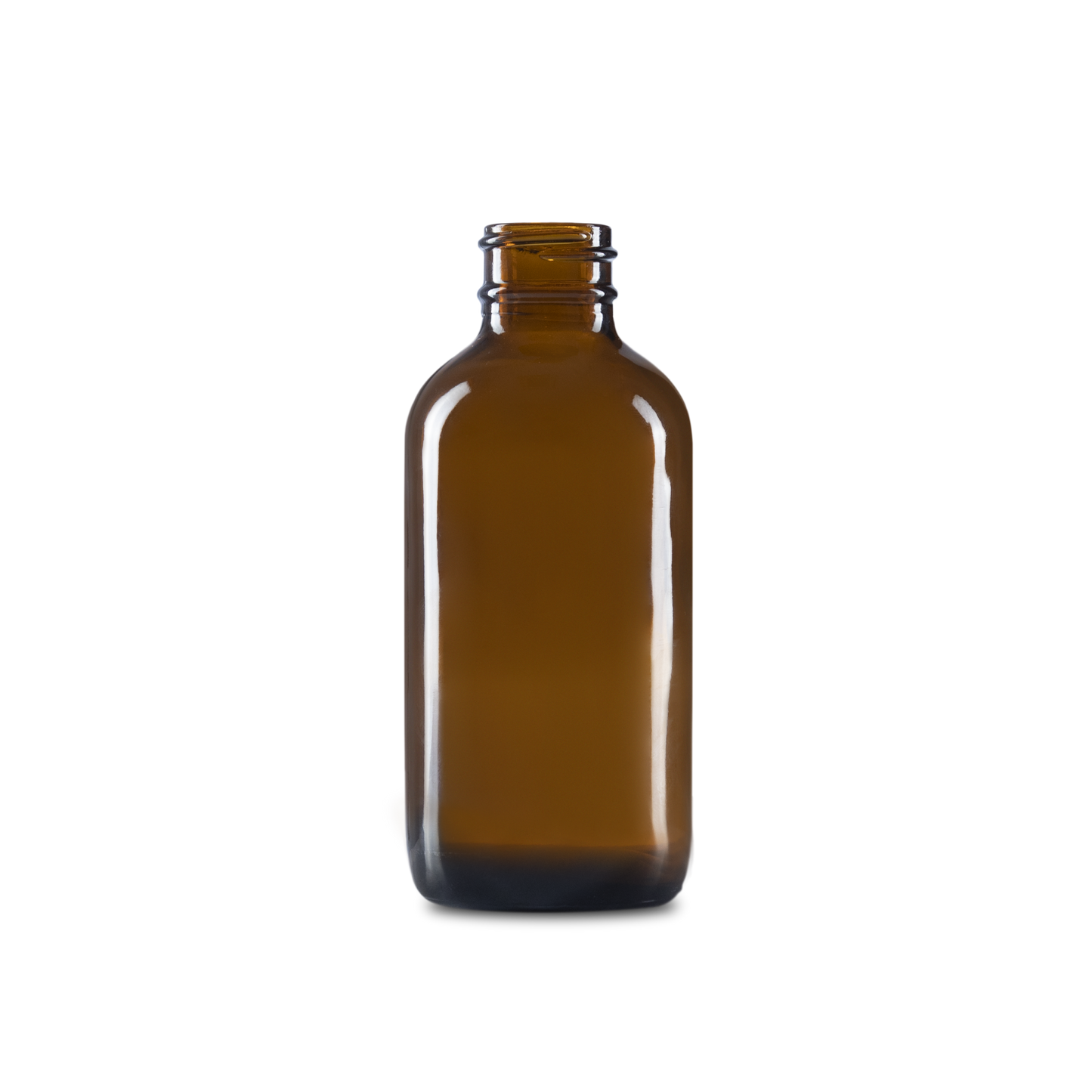 4 oz Amber Glass Boston Round Bottle 22-400 Neck Finish - Sample