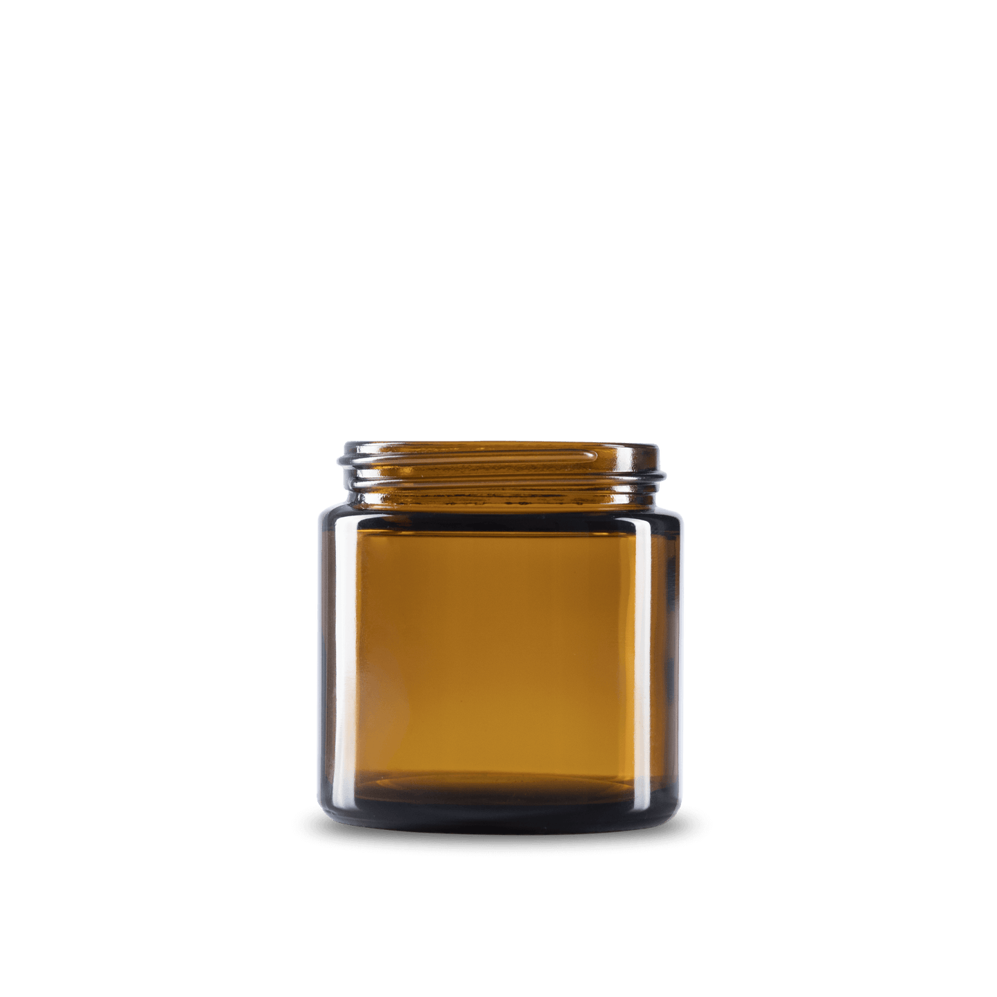 4 oz amber straight-sided glass round jar