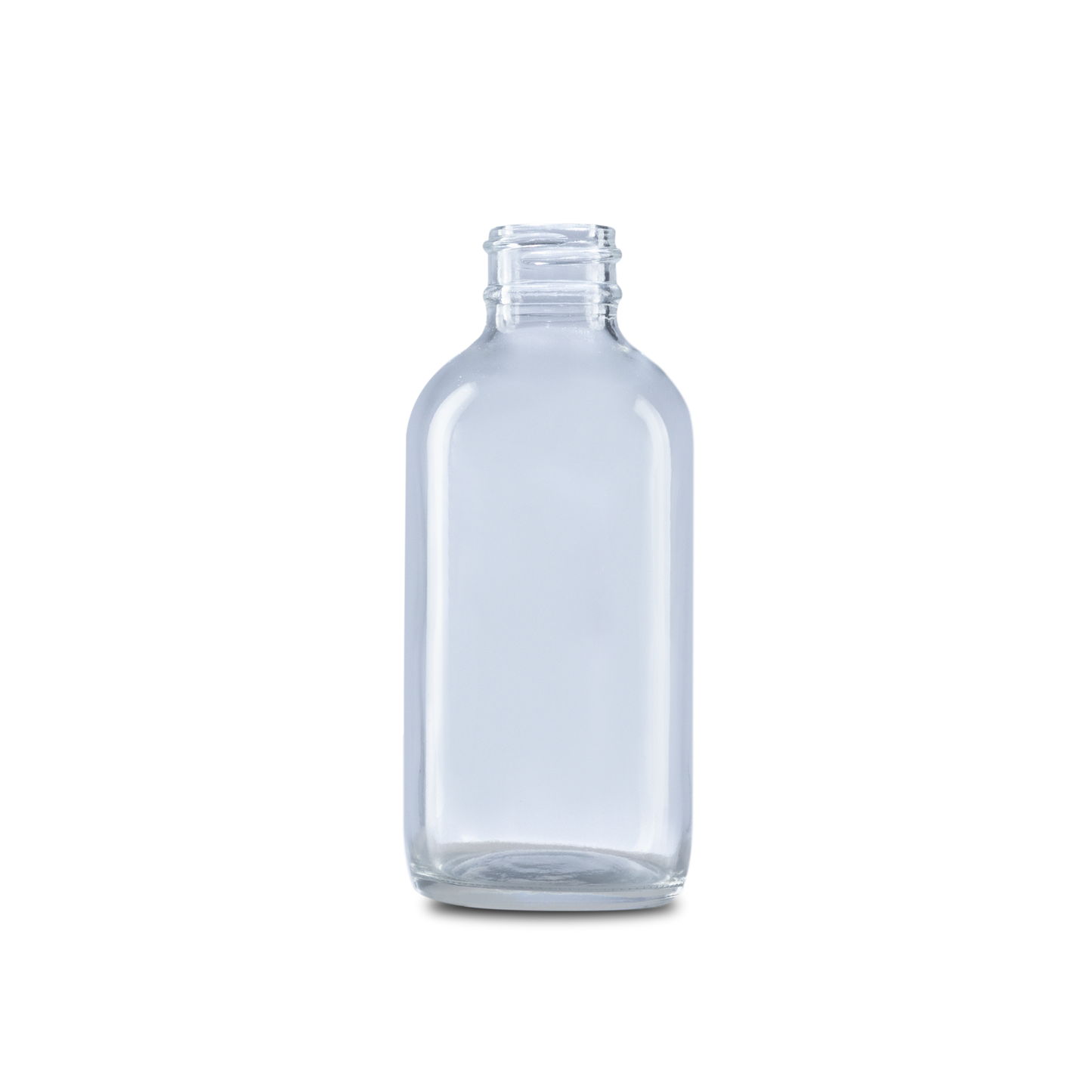 4 oz Clear Glass Boston Round Bottle 22-400 Neck Finish - Sample