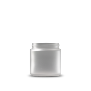 4 oz Clear Frosted Glass Straight-Sided Round Jar 58-400 Neck Finish