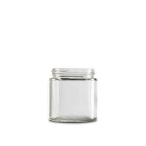 4 oz Clear Glass Straight-Sided Round Jar 58-400 Neck Finish