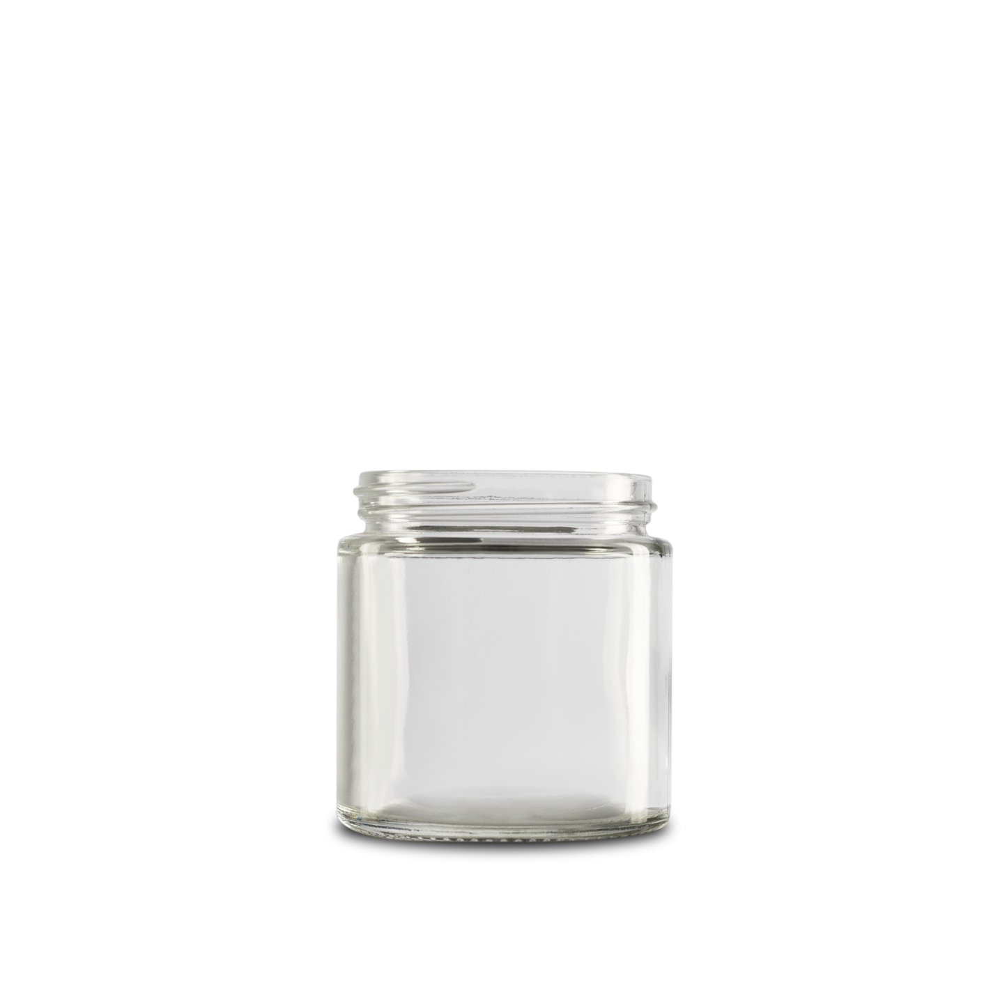 4 oz Clear Glass Straight-Sided Round Jar 58-400 Neck Finish - Sample