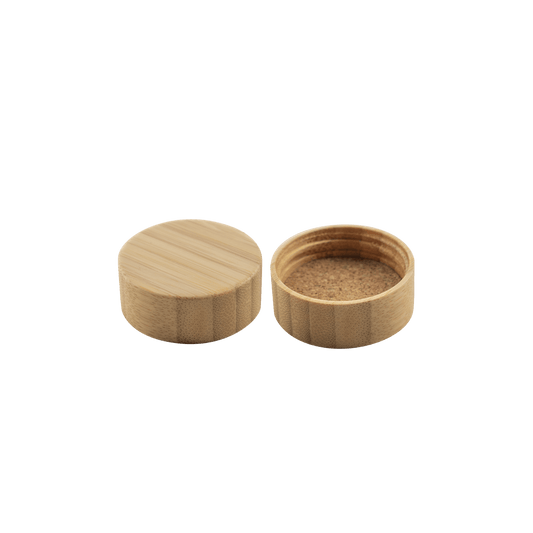 41-400 Bamboo Lid With Cork Liner (FITS 0.5 oz Jars)