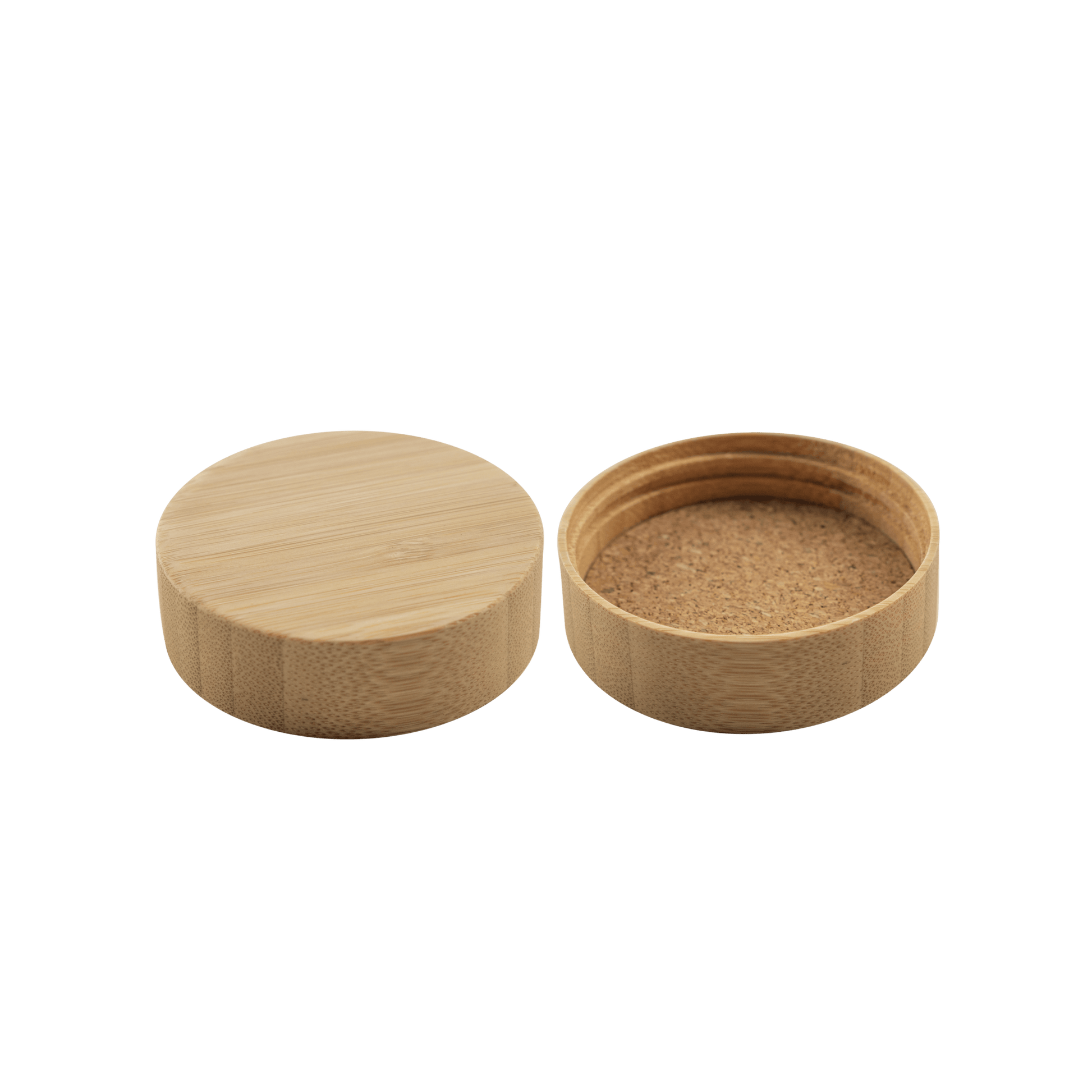 53-400 Bamboo Lid With Cork Liner (FITS 2 oz Jars)