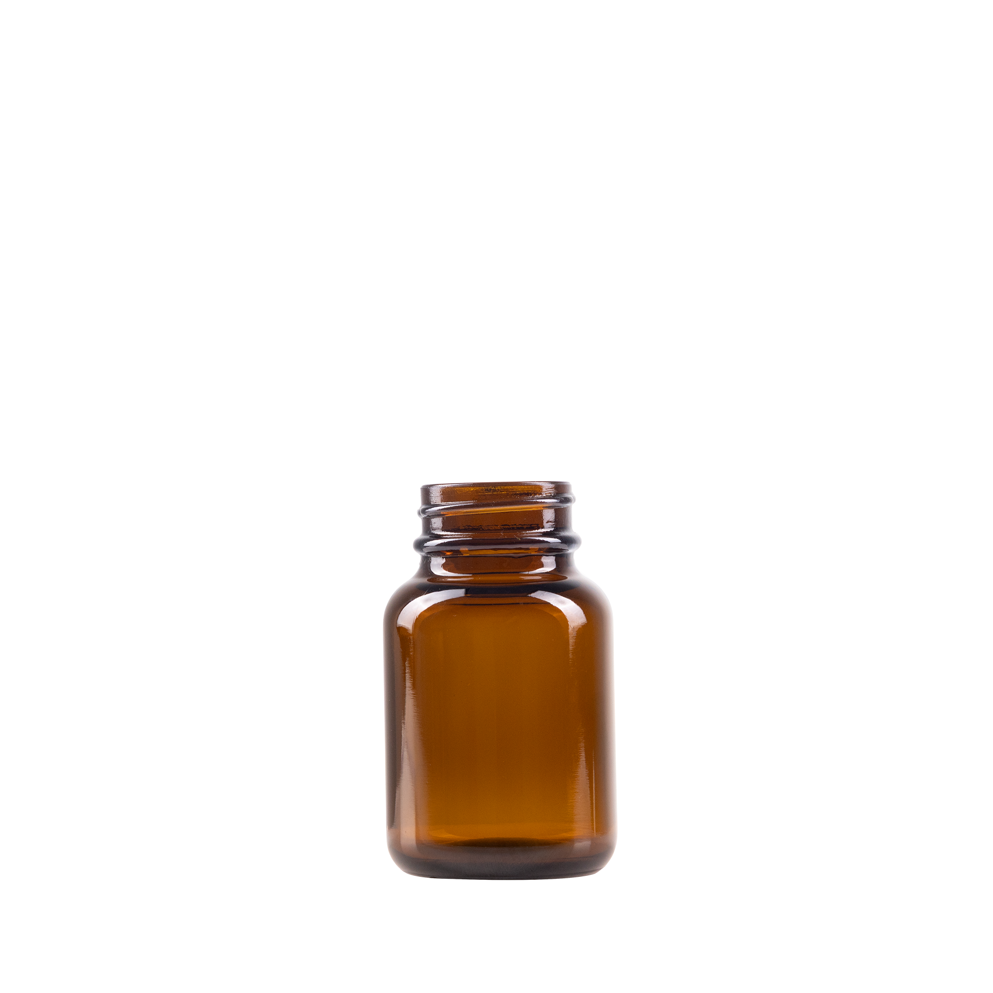 60 ml Amber Glass Packer Bottle 33-400 Neck Finish