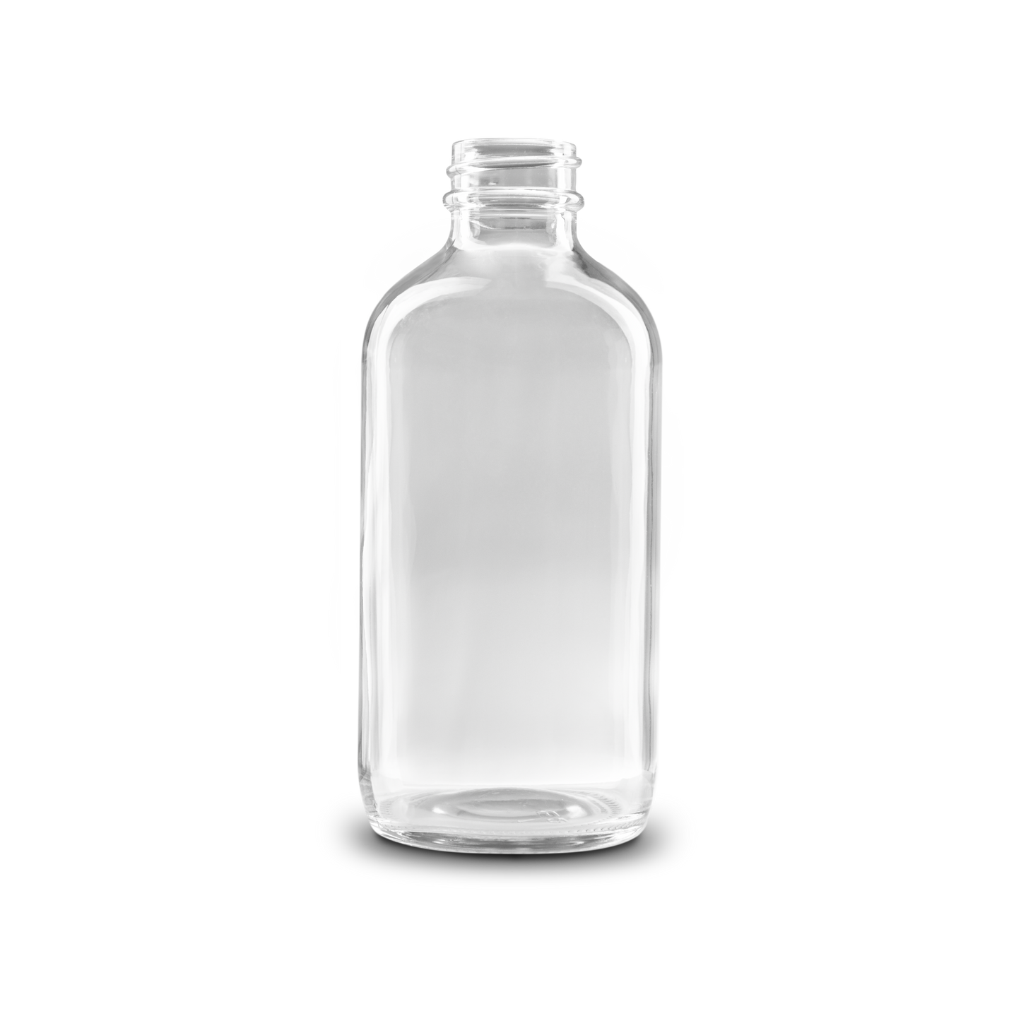 8 oz Clear Glass Boston Round Bottle 28-400 Neck Finish - Sample