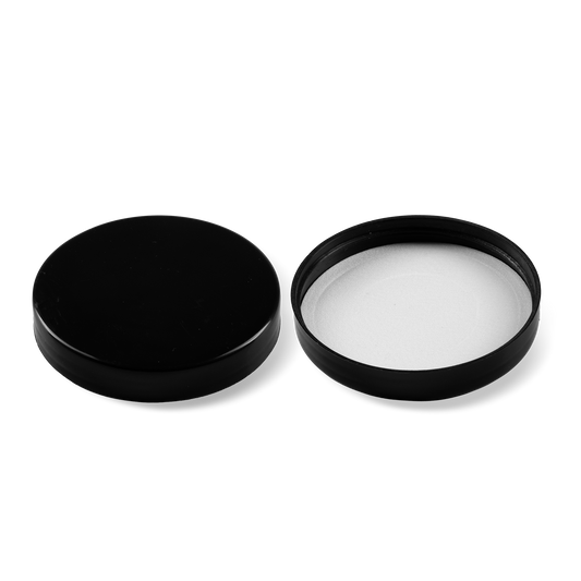 71-410 Black PP Smooth Skirt Lid With PE Liner