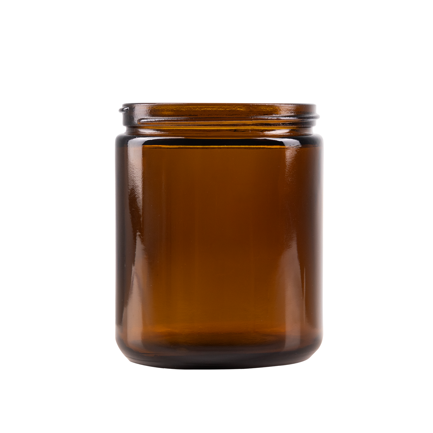 8 oz Amber Glass Straight-Sided Jar 71-410 Neck Finish