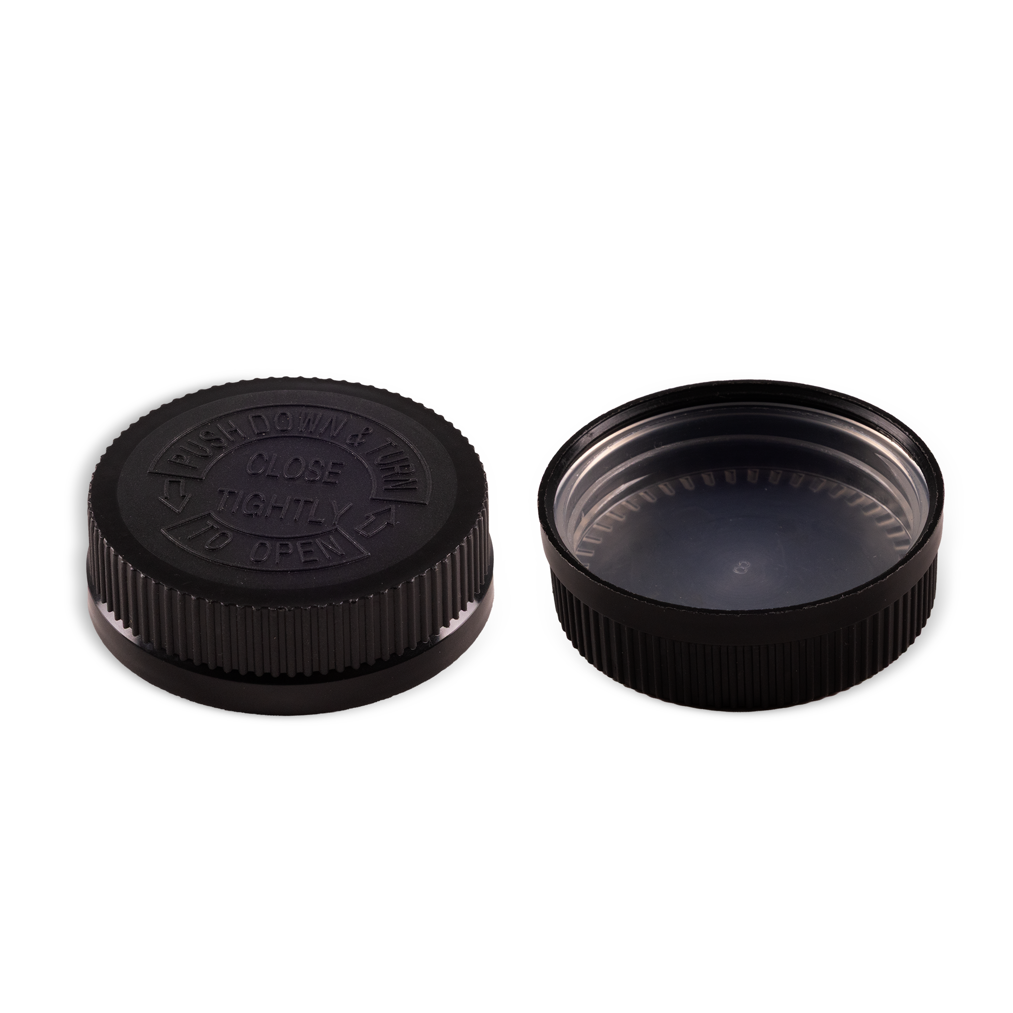 53-400 Child Resistant Black PP Cap With Liner