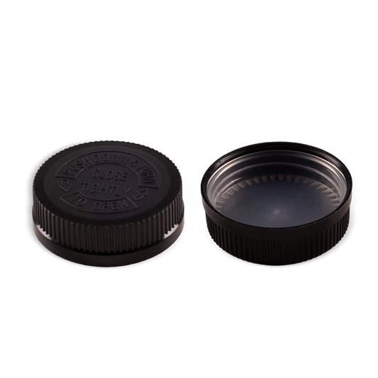 53-400 Child Resistant Black PP Cap With Liner