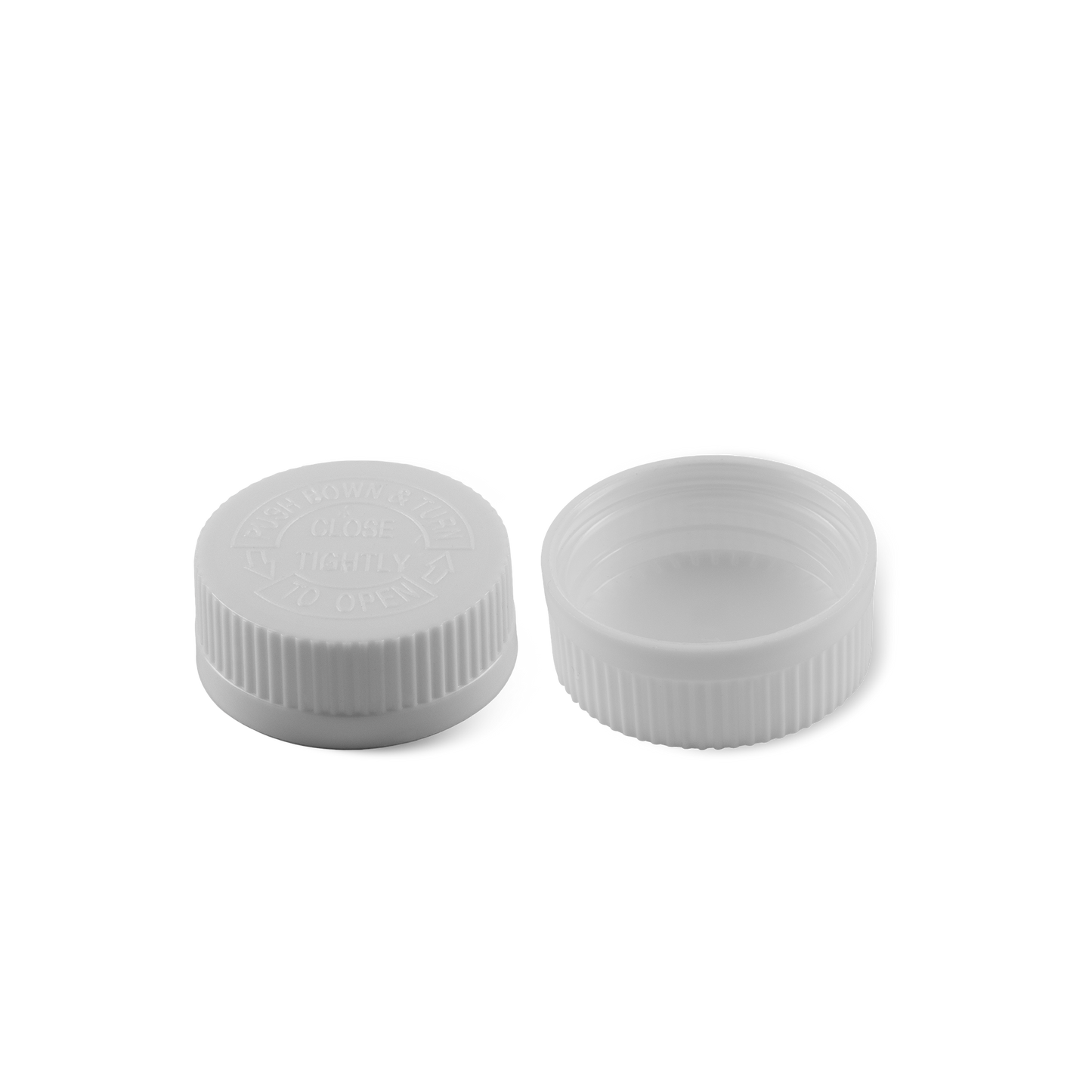 38-400 Child Resistant White PP Cap With Liner