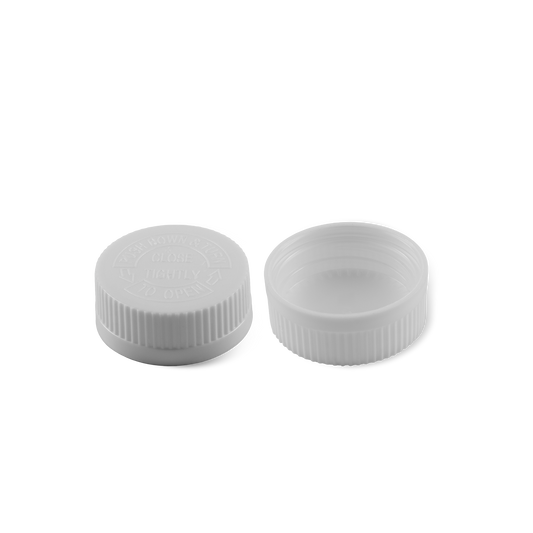 38-400 Child Resistant White PP Cap With Liner