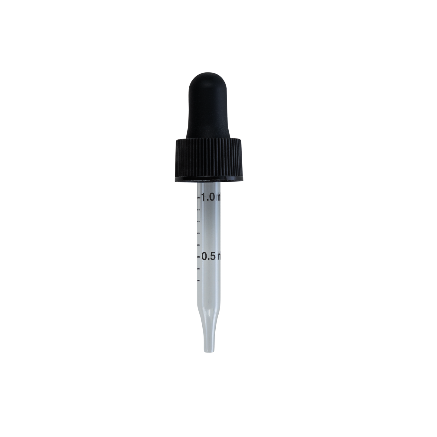 18-400 Black Dropper With Rubber Bulb And Glass Pipette