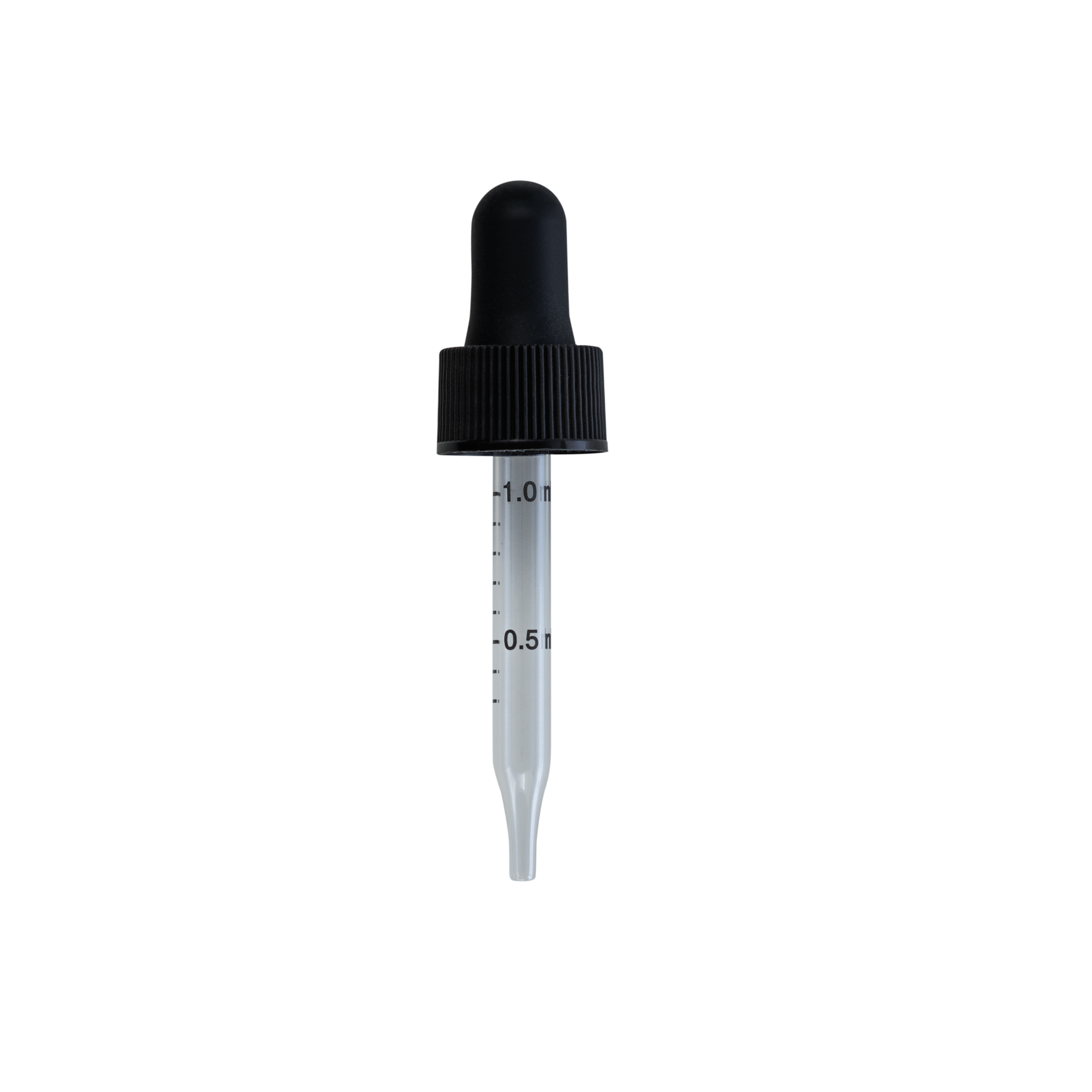 18-400 Black Dropper With Rubber Bulb And Glass Pipette - Sample