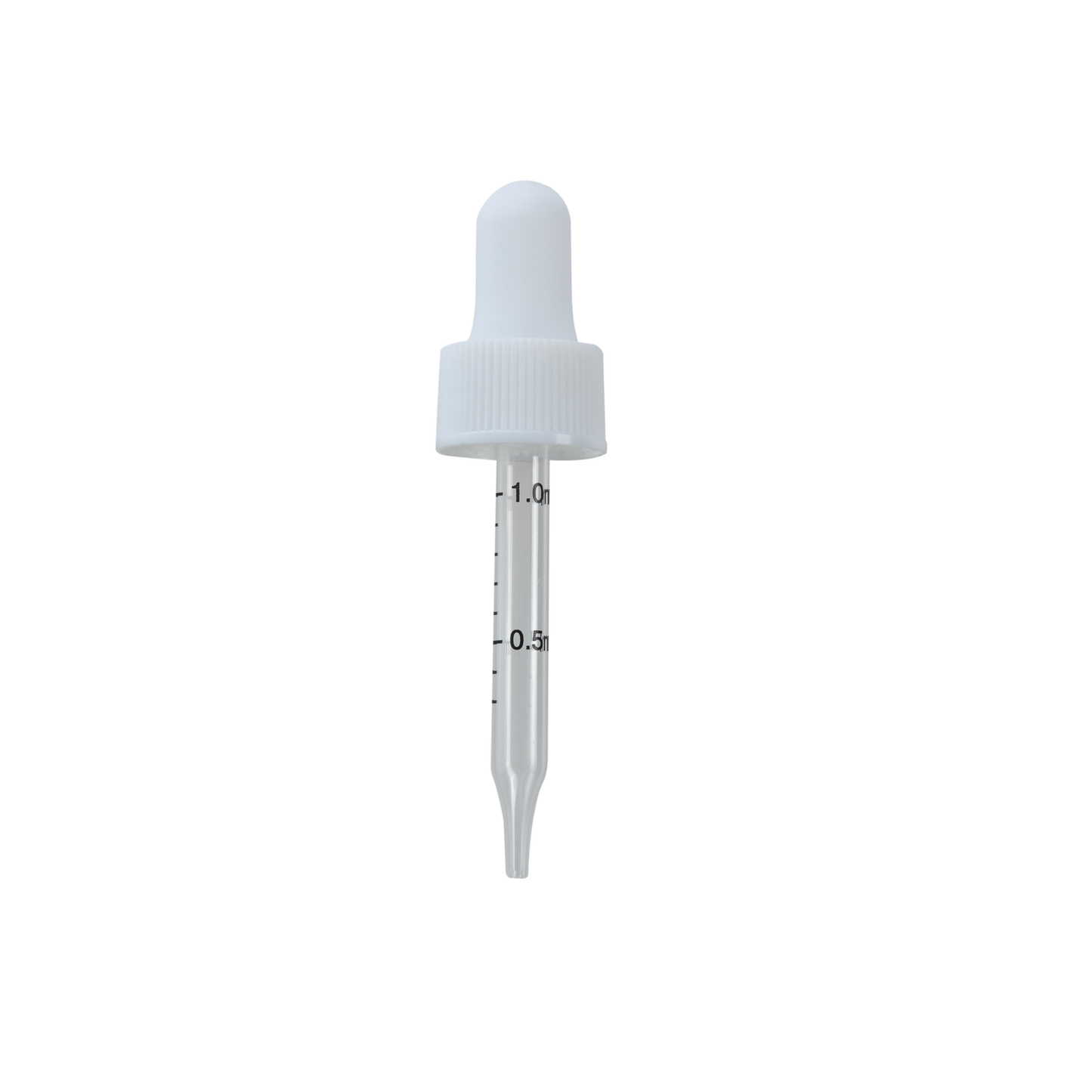18-400 White Dropper With Rubber Bulb And Glass Pipette