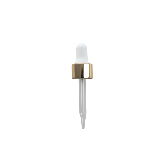 18-400 Gold Dropper With Rubber Bulb And Glass Pipette - Sample