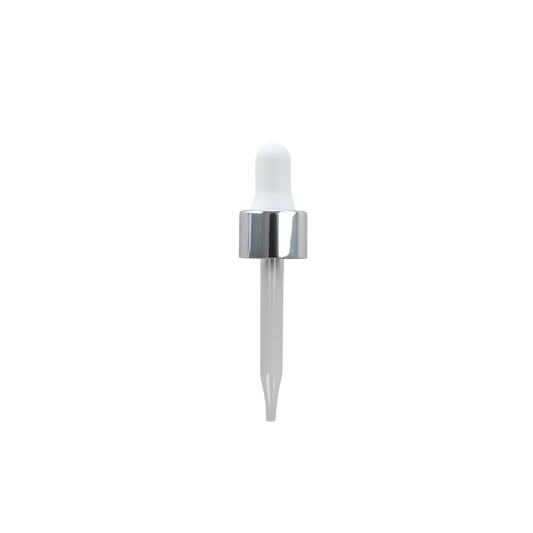 18-400 Silver Dropper With Rubber Bulb And Glass Pipette - Sample