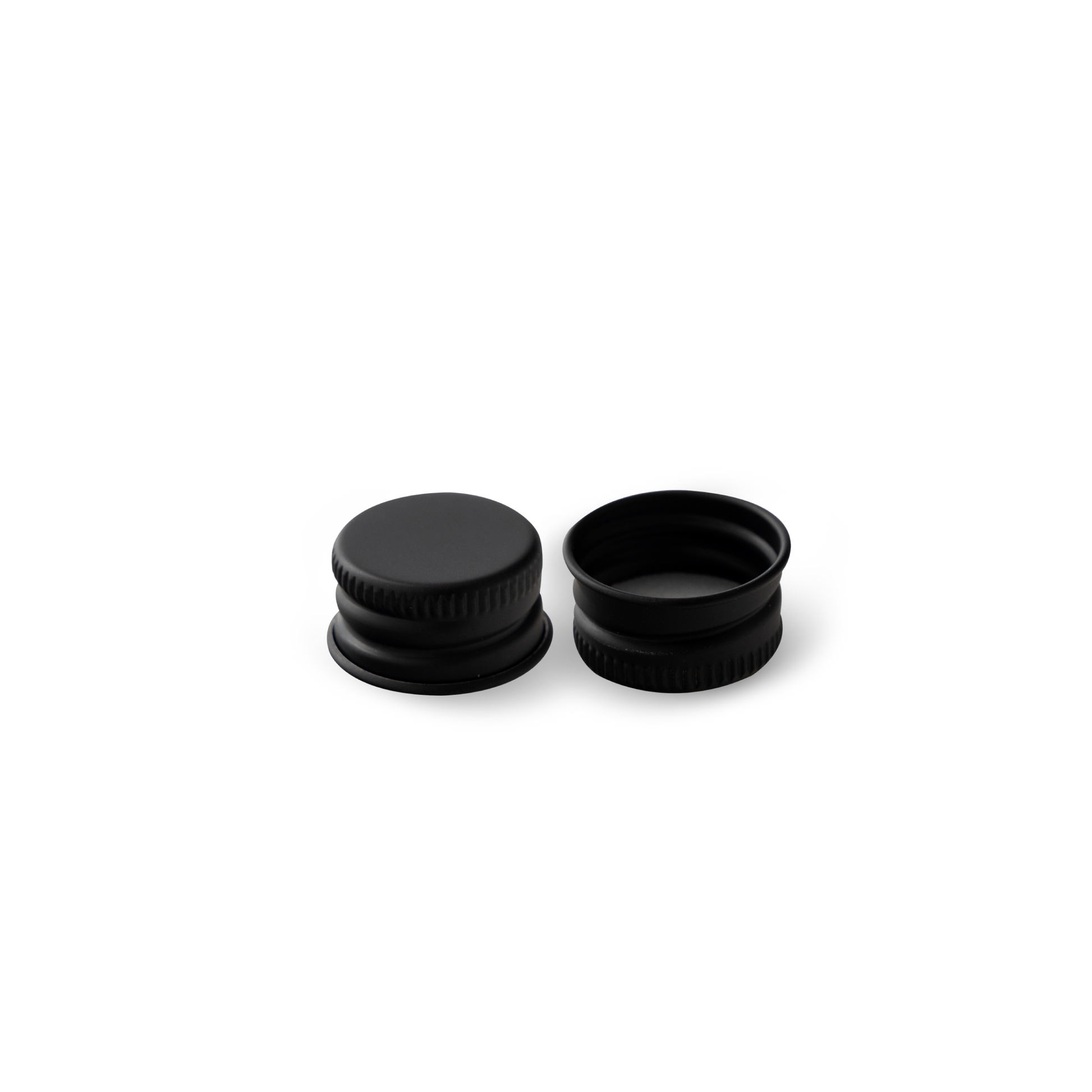 18-400 Black Aluminum Cap with PE Liner - 24 Pack