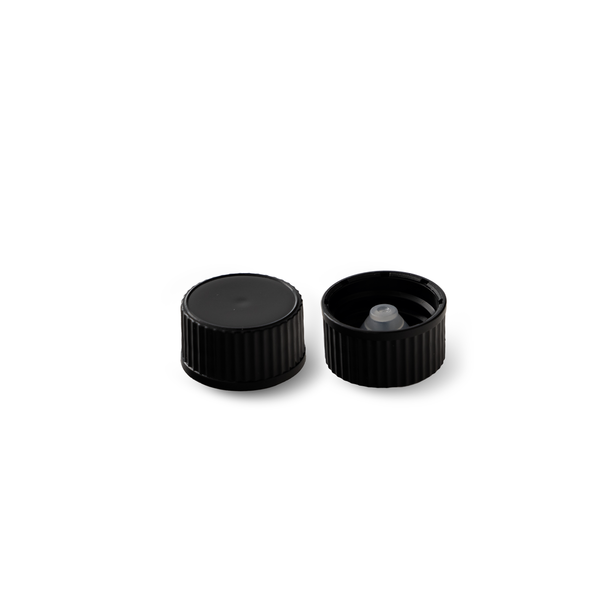 18-400 Black PP Cap with Polycone Liner - Sample