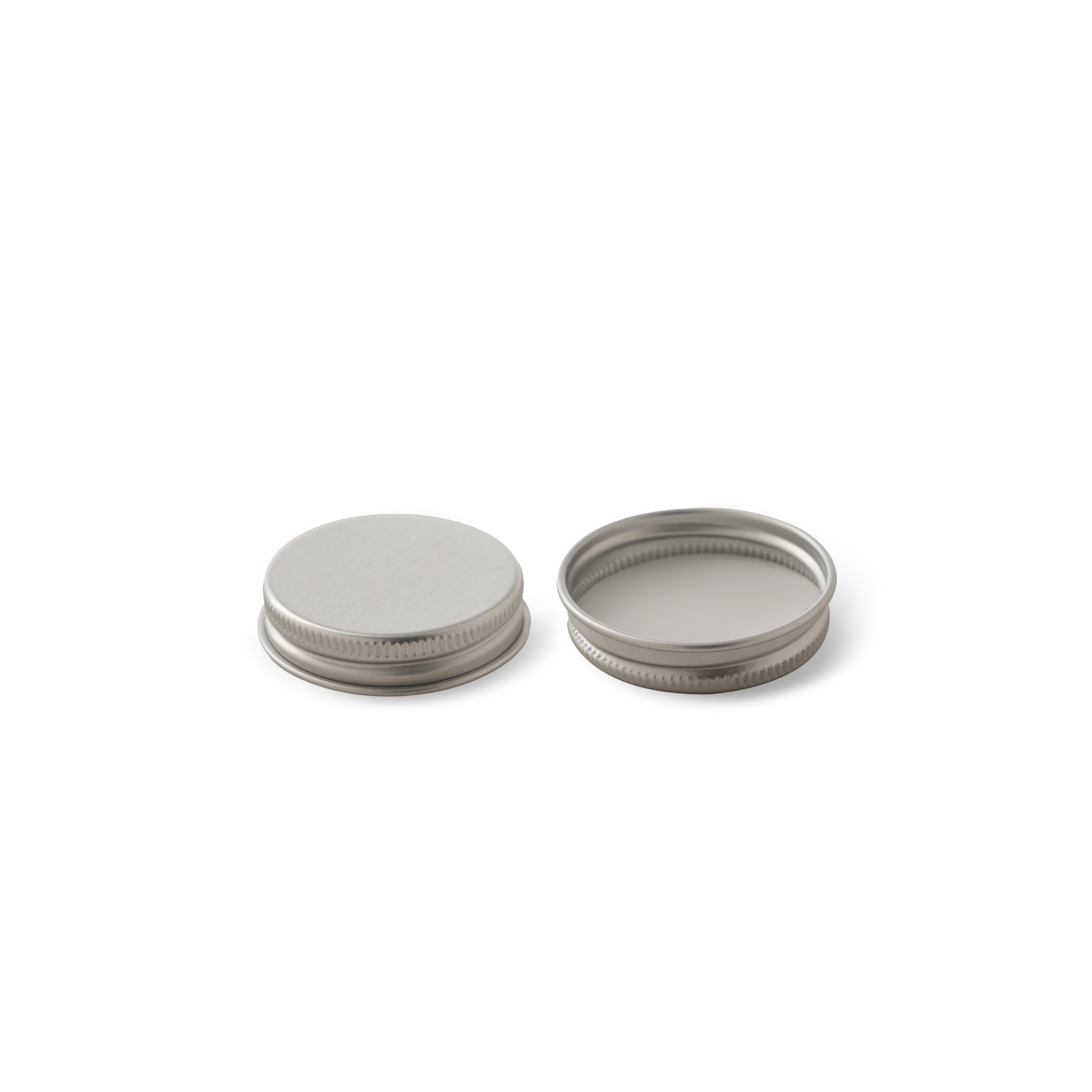 41-400 Silver Aluminum Lid With PE Liner - Sample